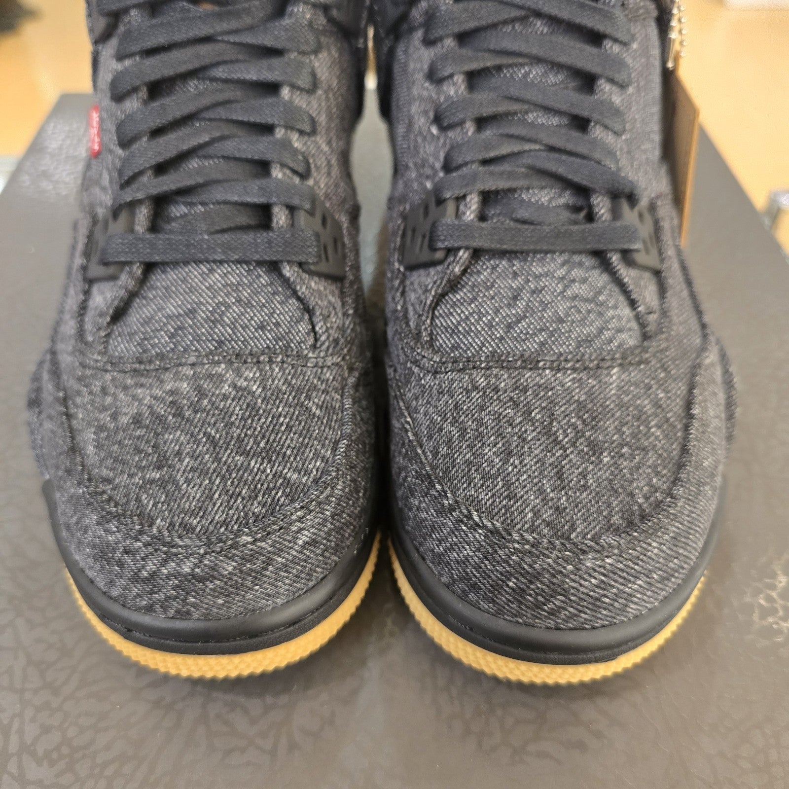 Size 6.5Y - Air Jordan 4 Retro GS Levi's Black