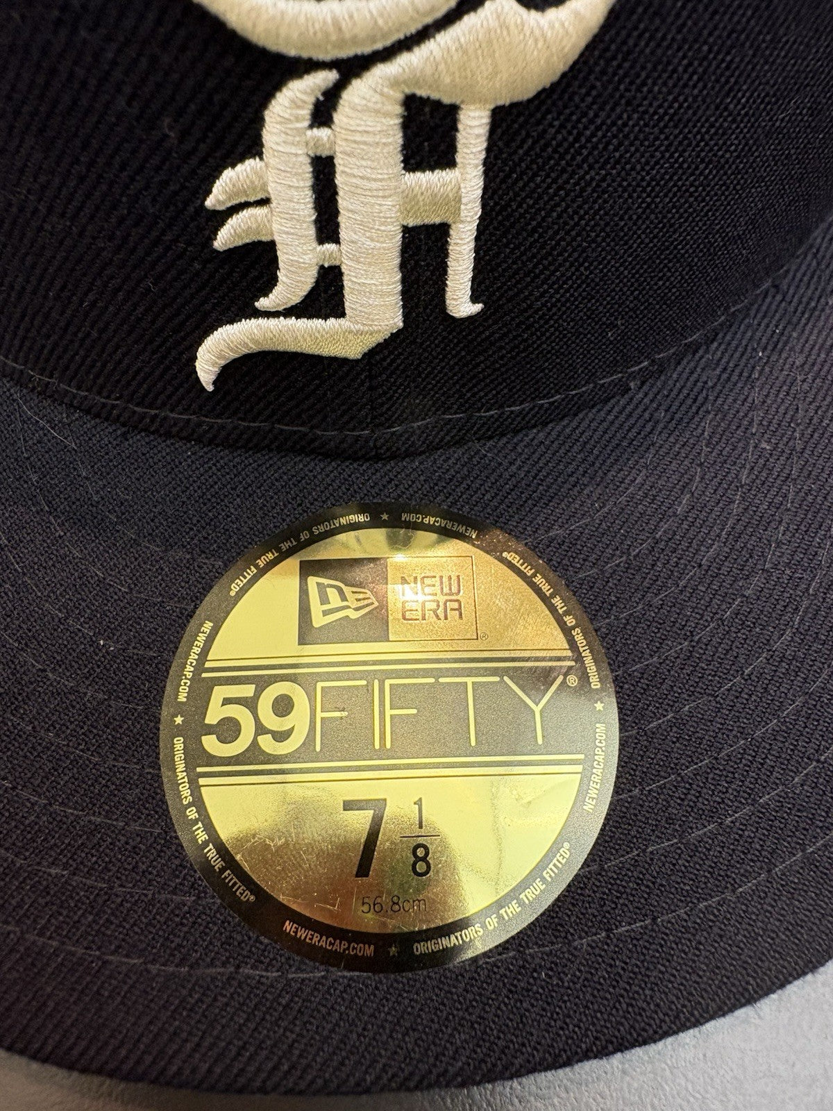 Fear Of God 59 Fifty New Era Baseball Cap FOG Navy Size 7 1/8