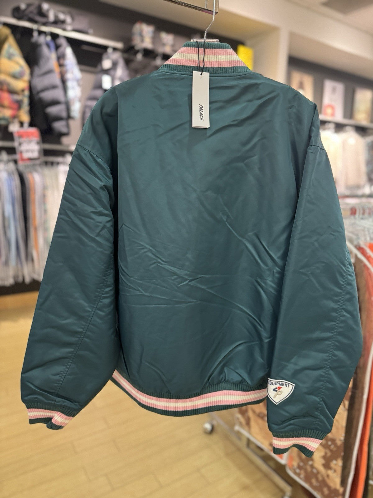 Palace Satin The Arena Jacket Green Size L In Hand Ready To Ship