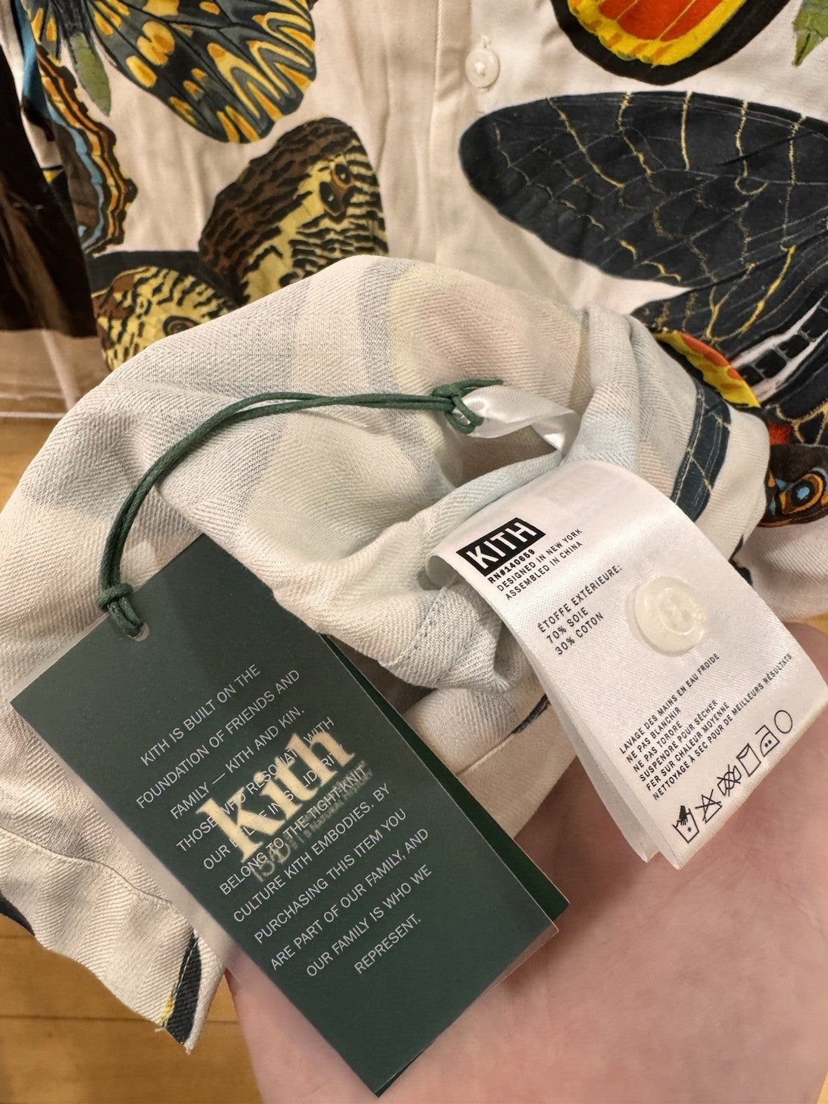 Kith AMNH Butterflies Camp Collar Shirt Size L