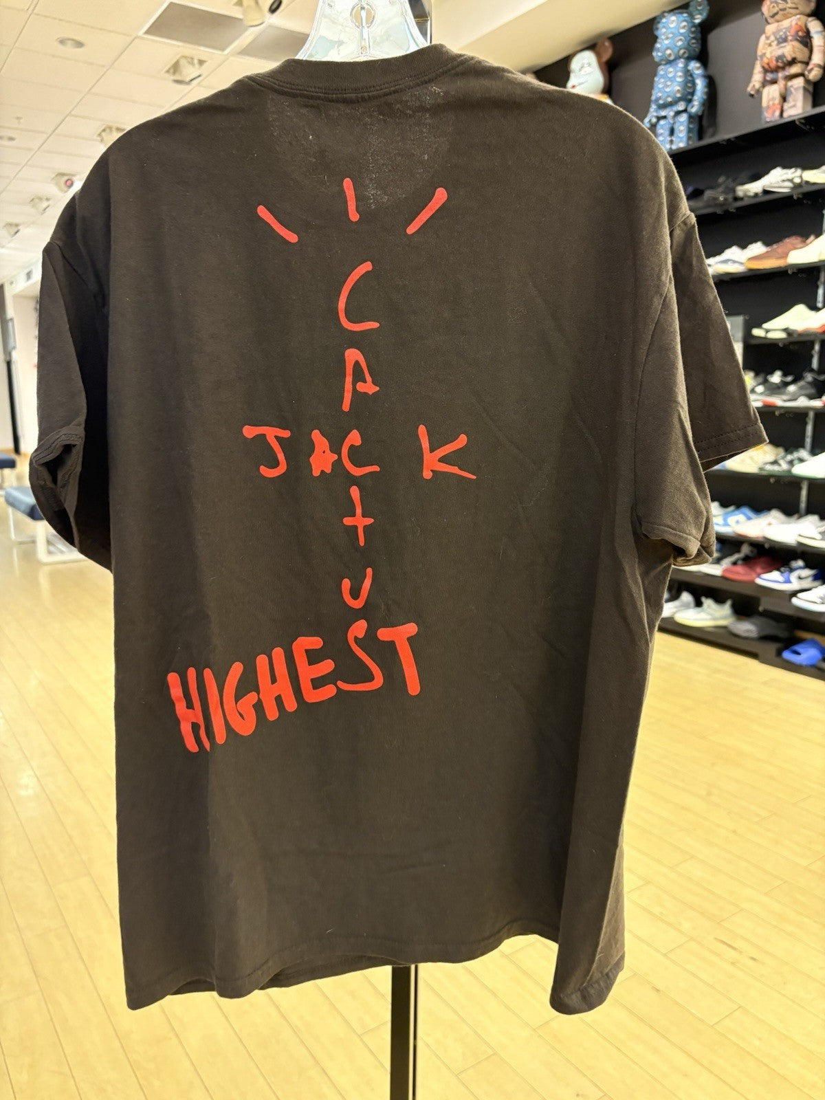 Travis Scott Jordan Cactus Jack Highest T Shirt Brown Size Large Defect