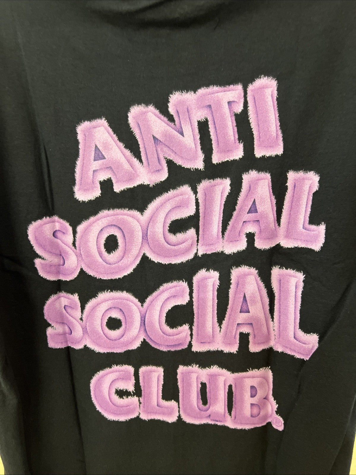 Anti Social Social Club “Anthropomorphic” Tee Black Purple Logo Sz M