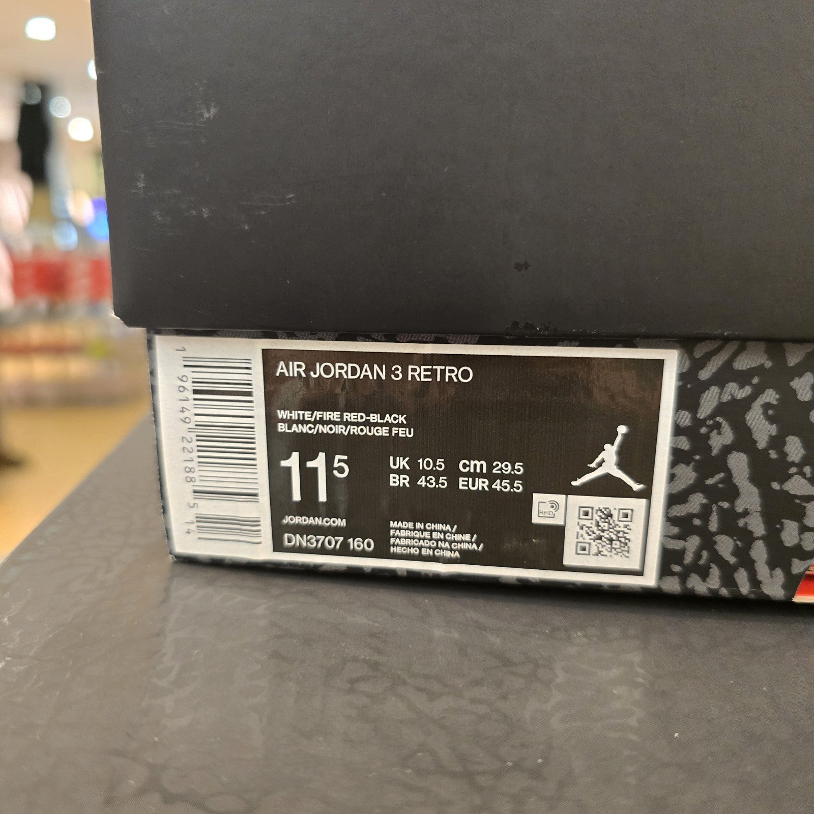 Size 11.5 - Jordan 3 Retro Fire Red