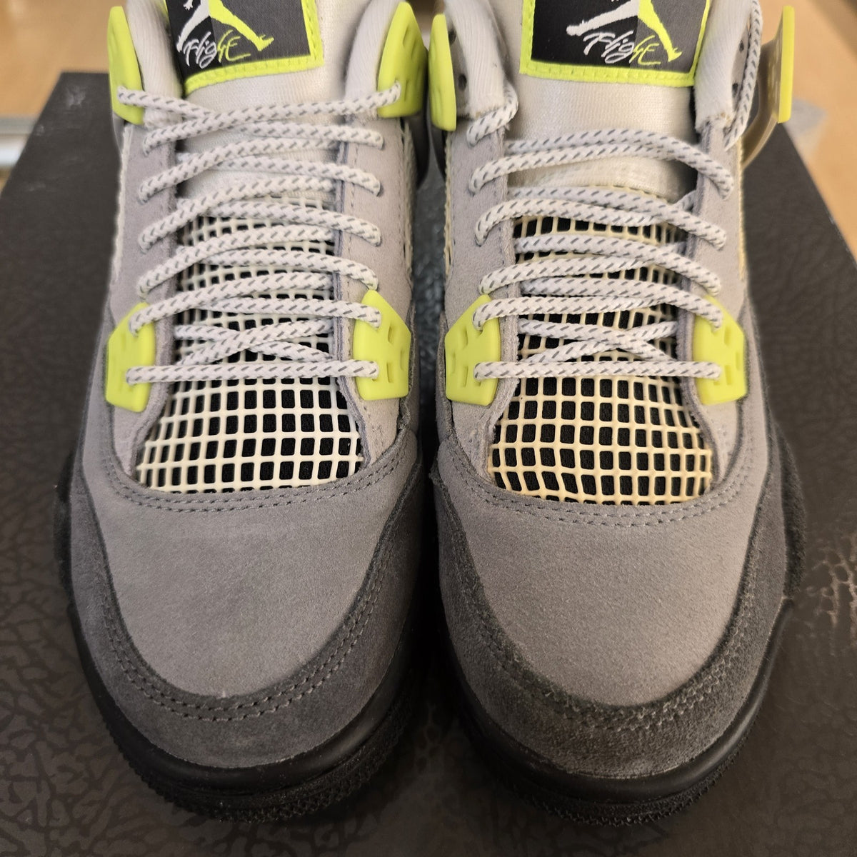 Size 4Y - Air Jordan 4 Retro Neon GS