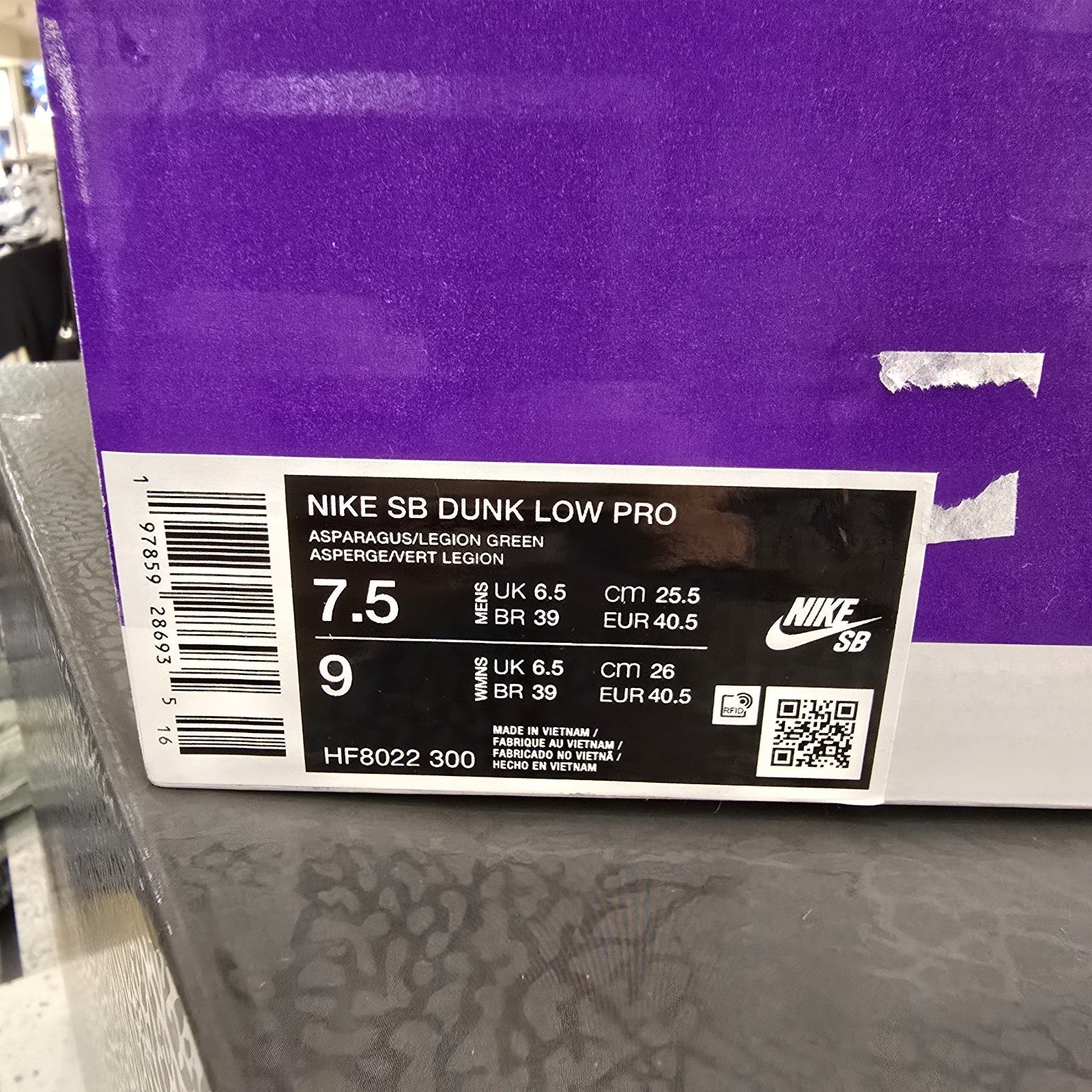 Size 7.5 - Yuto Horigome x Nike Dunk SB Low Matcha