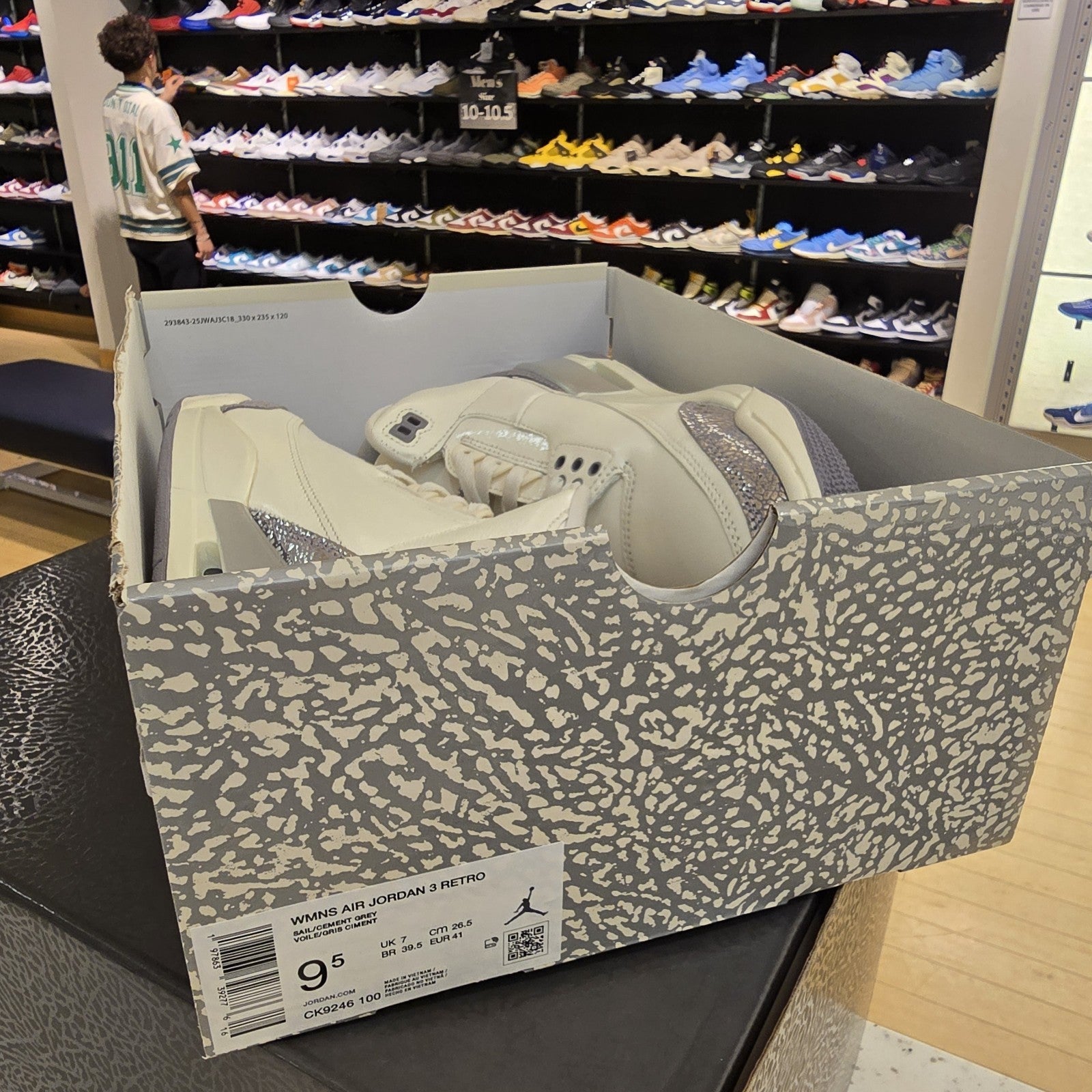 Size 9.5 - Jordan 3 Retro Sail Cement Grey (Women's)