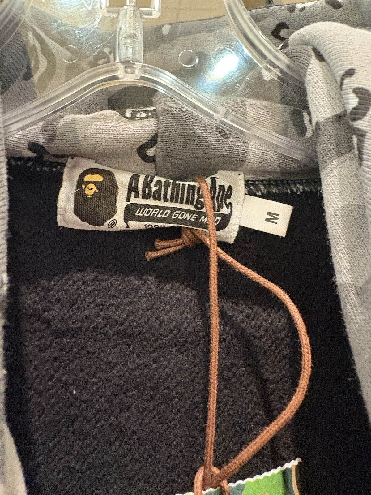 BAPE Military Loose Fit Pullover Hoodie Black Size Medium