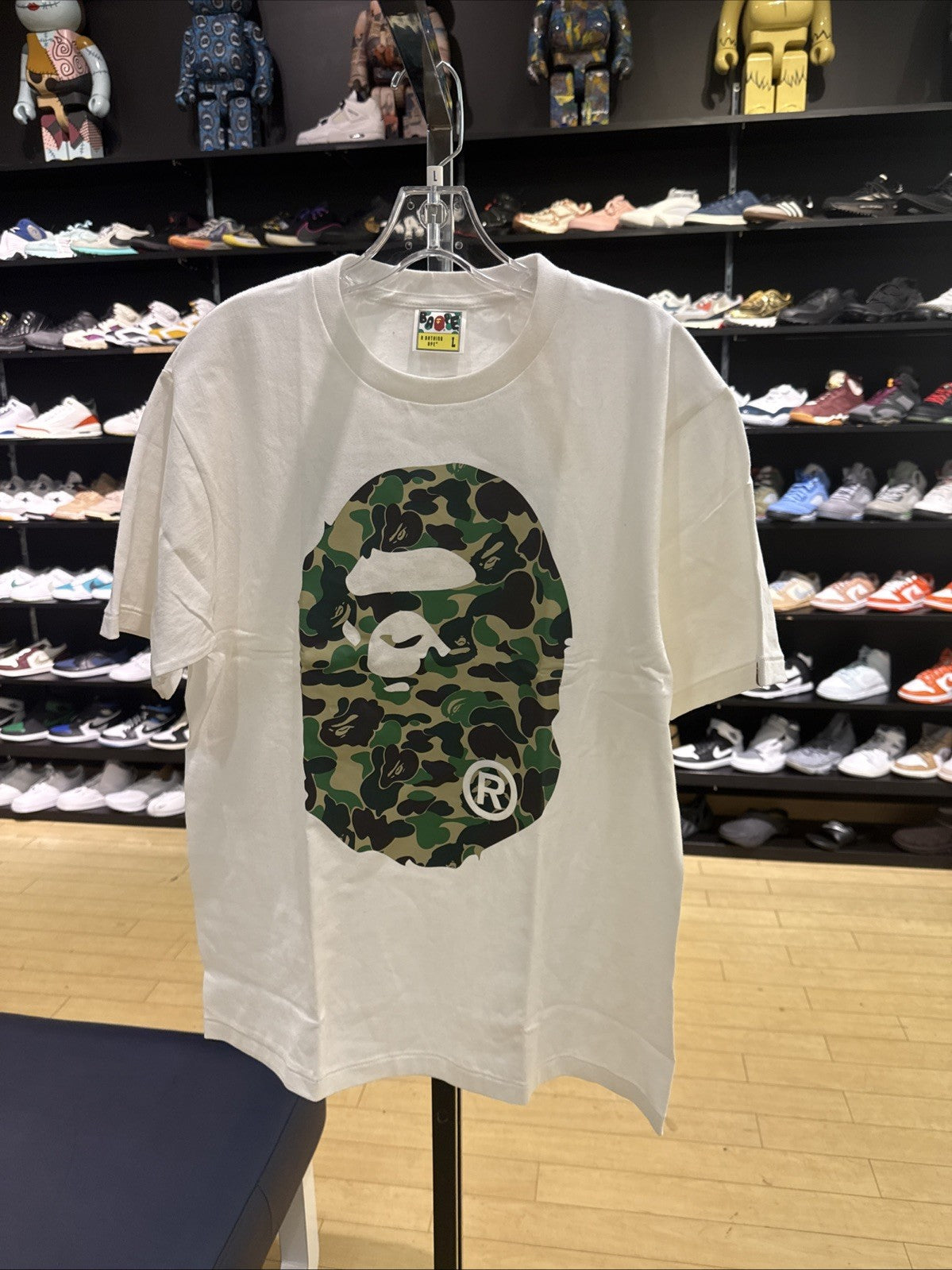 A Bathing Ape BAPE Camo Ape Head Tee Men’s Sz L