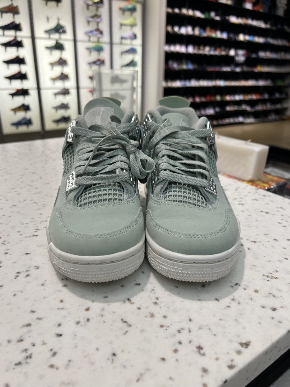 Air Jordan 4 Retro Abundance/Seafoam Womens Sz 5/3.5Y USED NO BOX