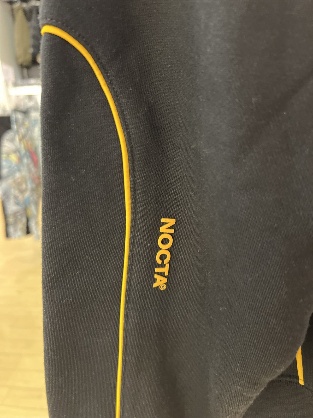 Nike Nocta Casual Pullover Hoodie Black/Yellow Sz L