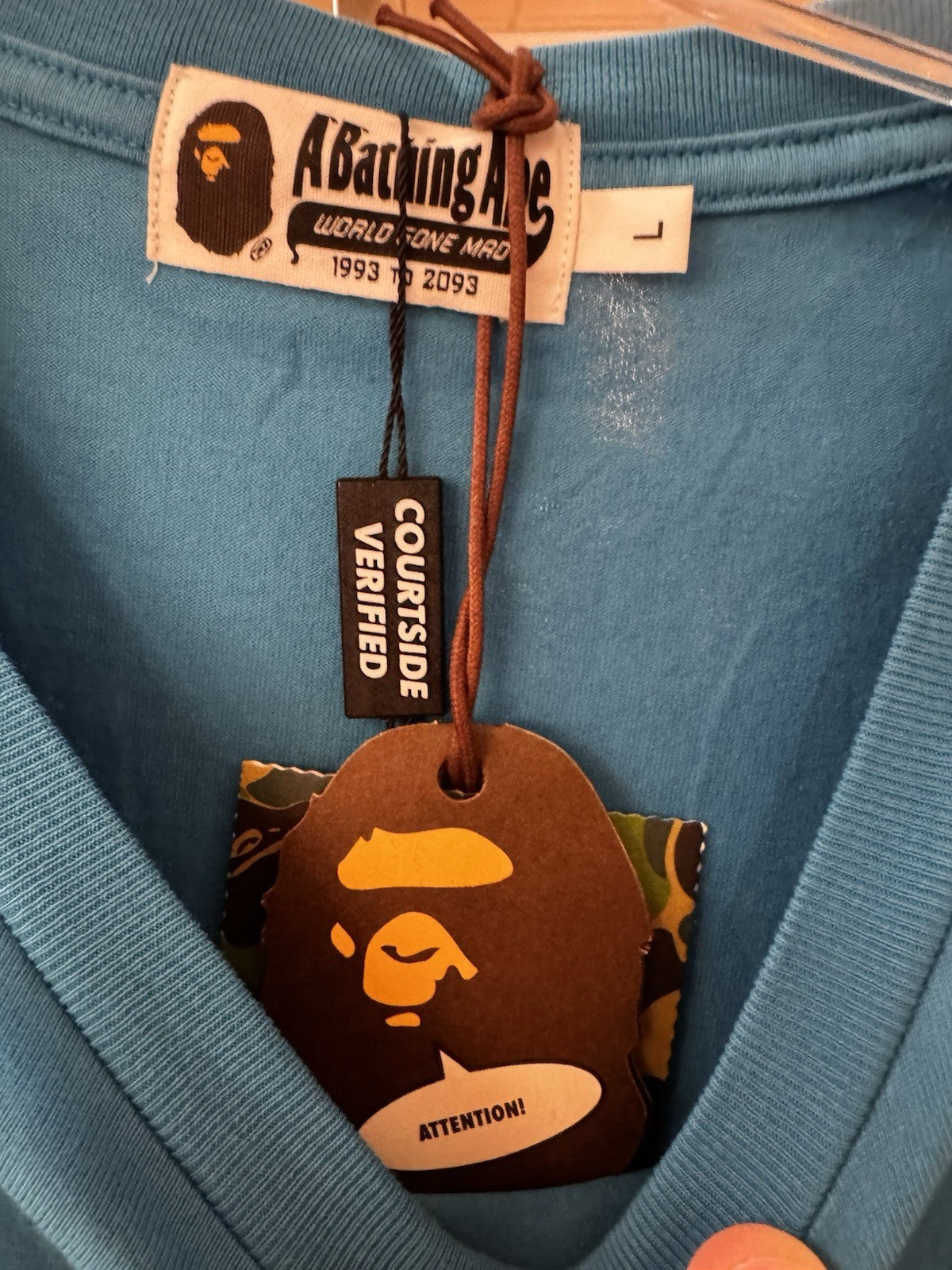 Bape One Point Pocket Overdye Tee Size L