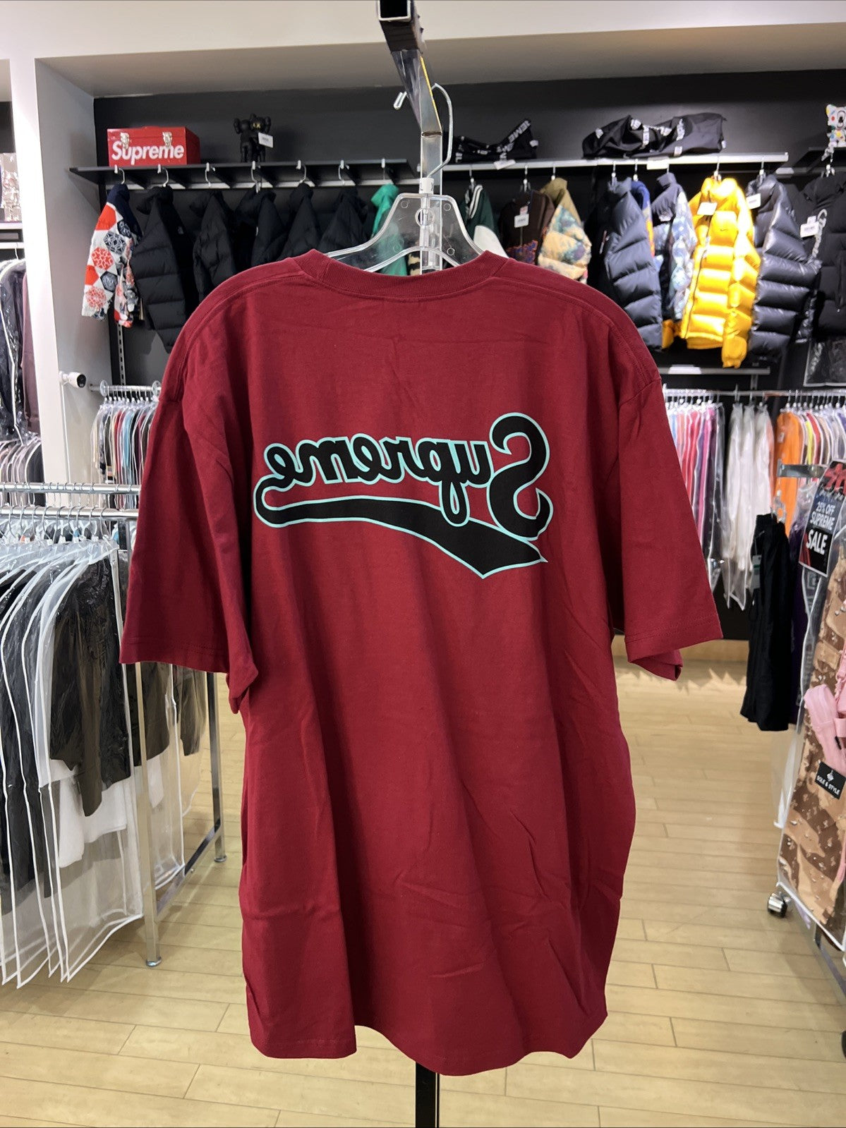 Supreme Backwards T-Shirt Cardinal