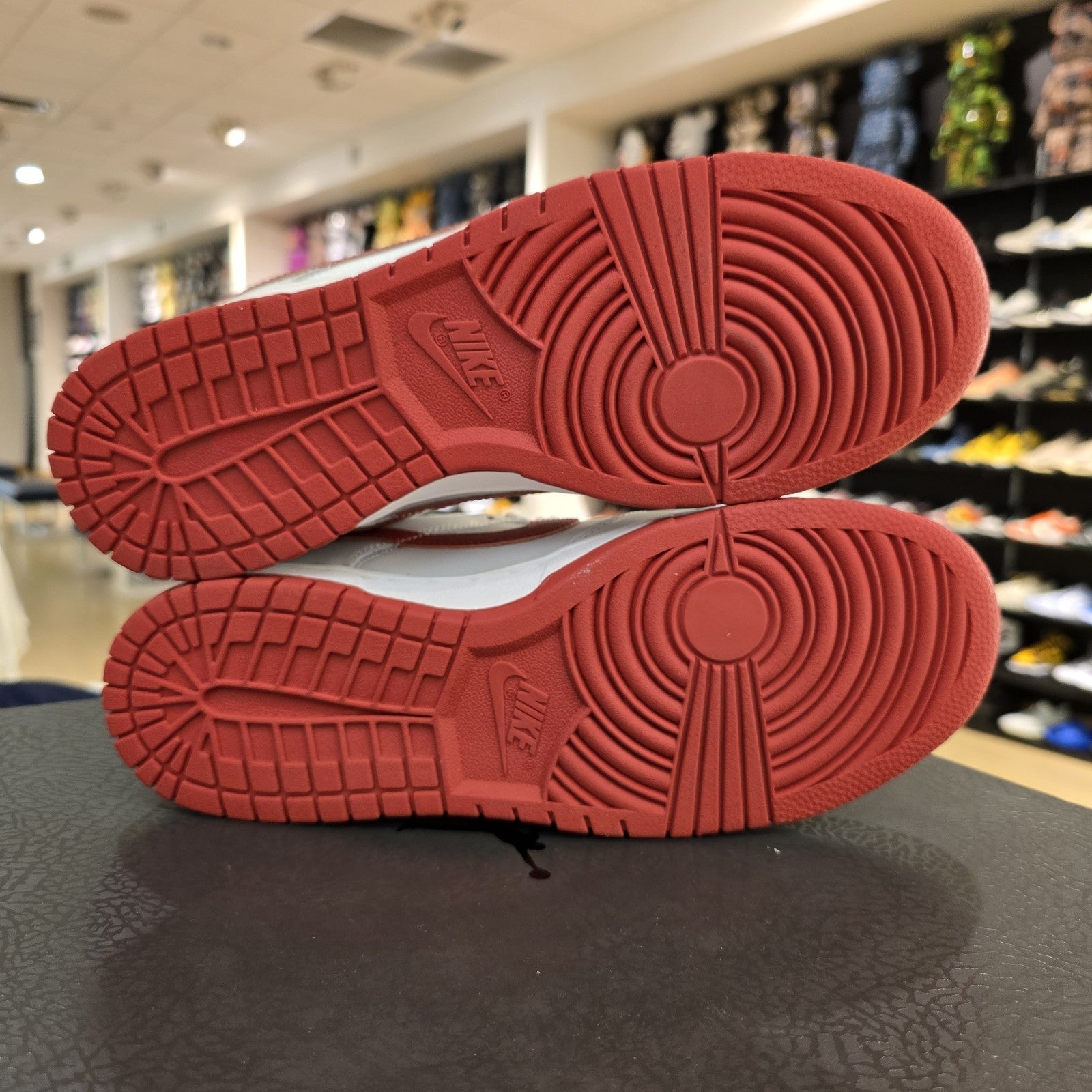 Size 9 - Nike Dunk Low Vast Grey Varsity Red