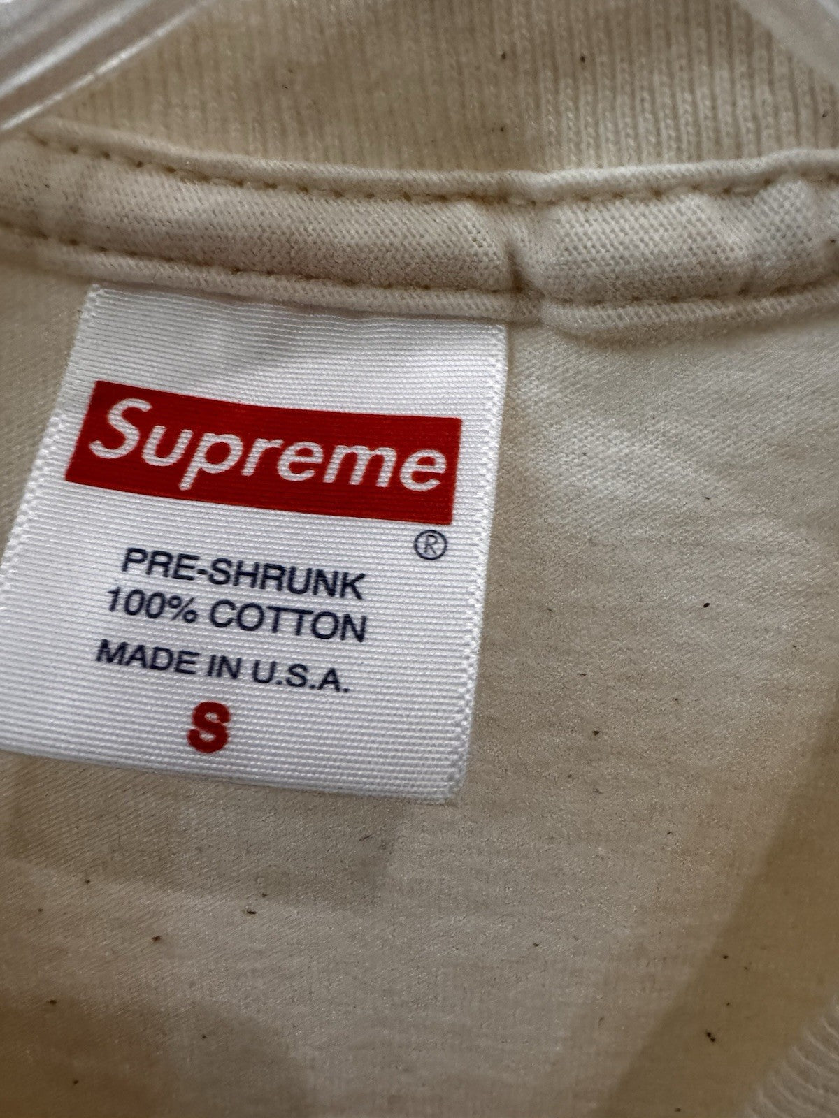 Supreme Handstyle Tee T-Shirt Natural SS22 Supreme New York 2022 NEW Size SMALL