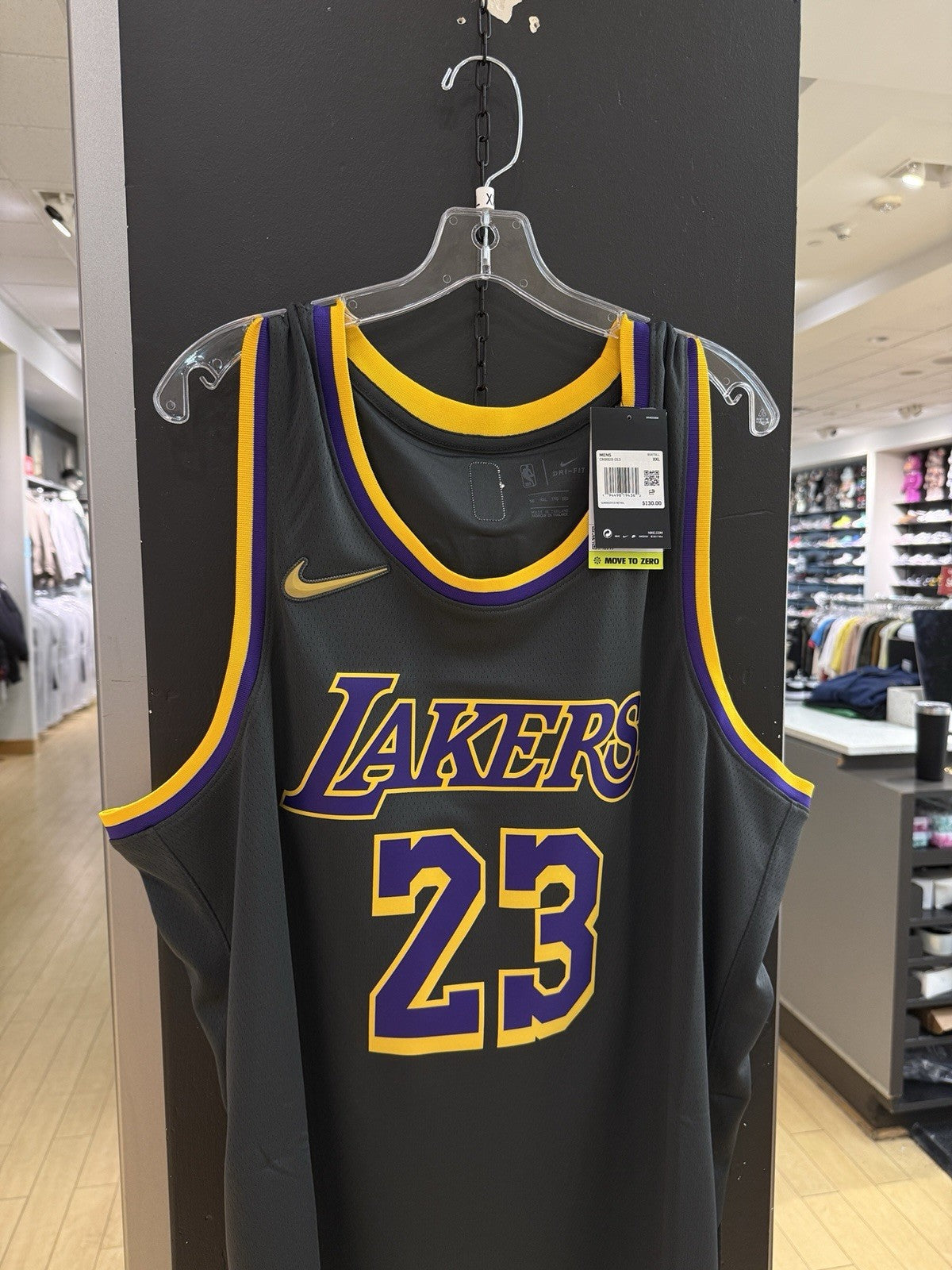 Nike LeBron James Los Angeles Lakers Earned Edition Swingman Jersey Sz XXL