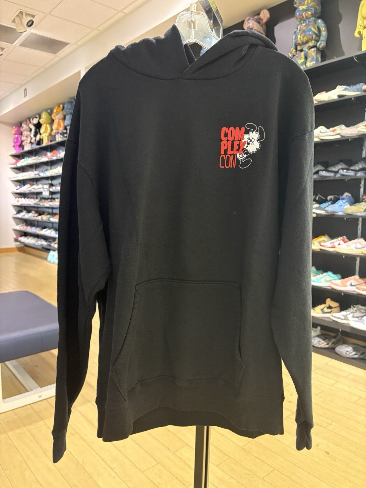 ComplexCon x Verdy Vick Black Logo Graphic Hoodie Black Size Large