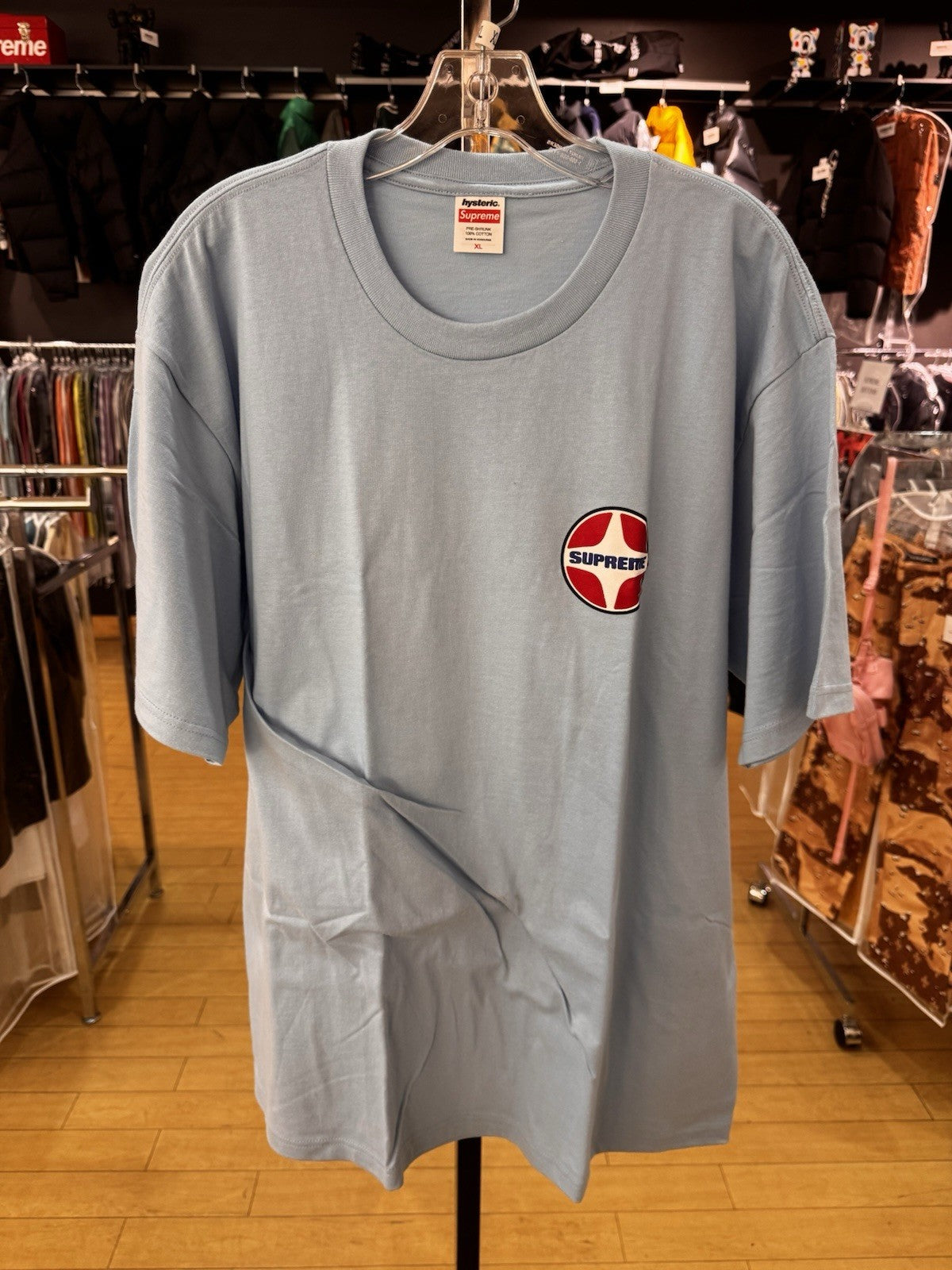 Supreme Hysteric Glamour Pin Up Tee Light Blue Size XL