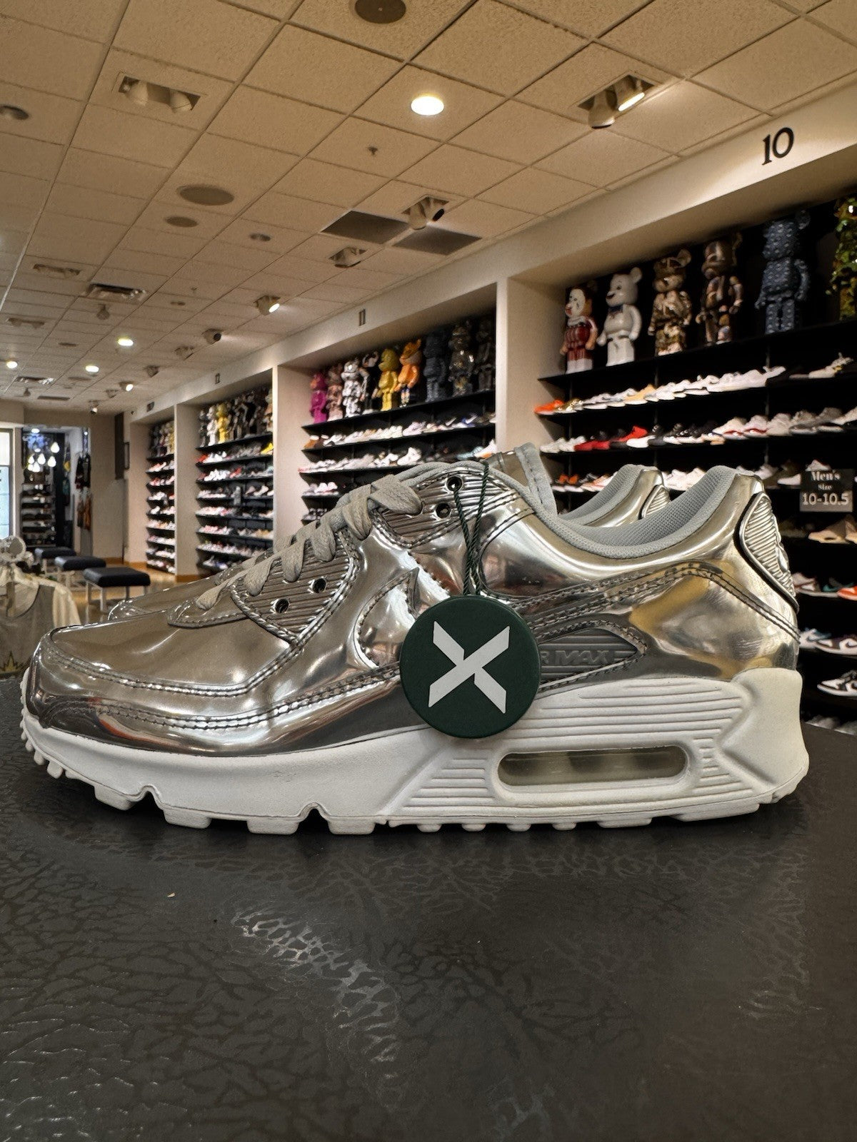 Nike Air Max 90 Metallic Silver Womens Size 7.5