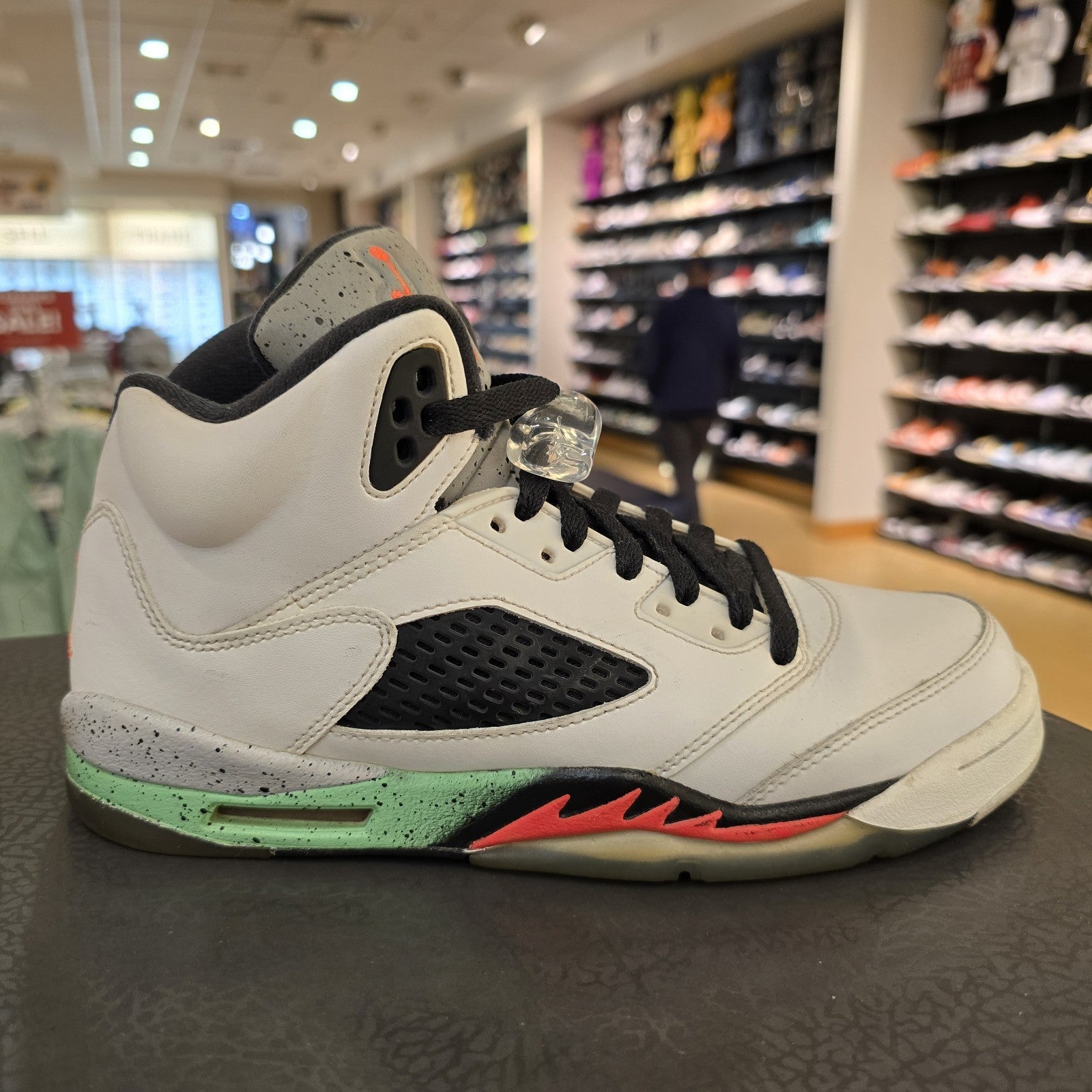 Size 6.5Y - Air Jordan 5 Retro Poison Green