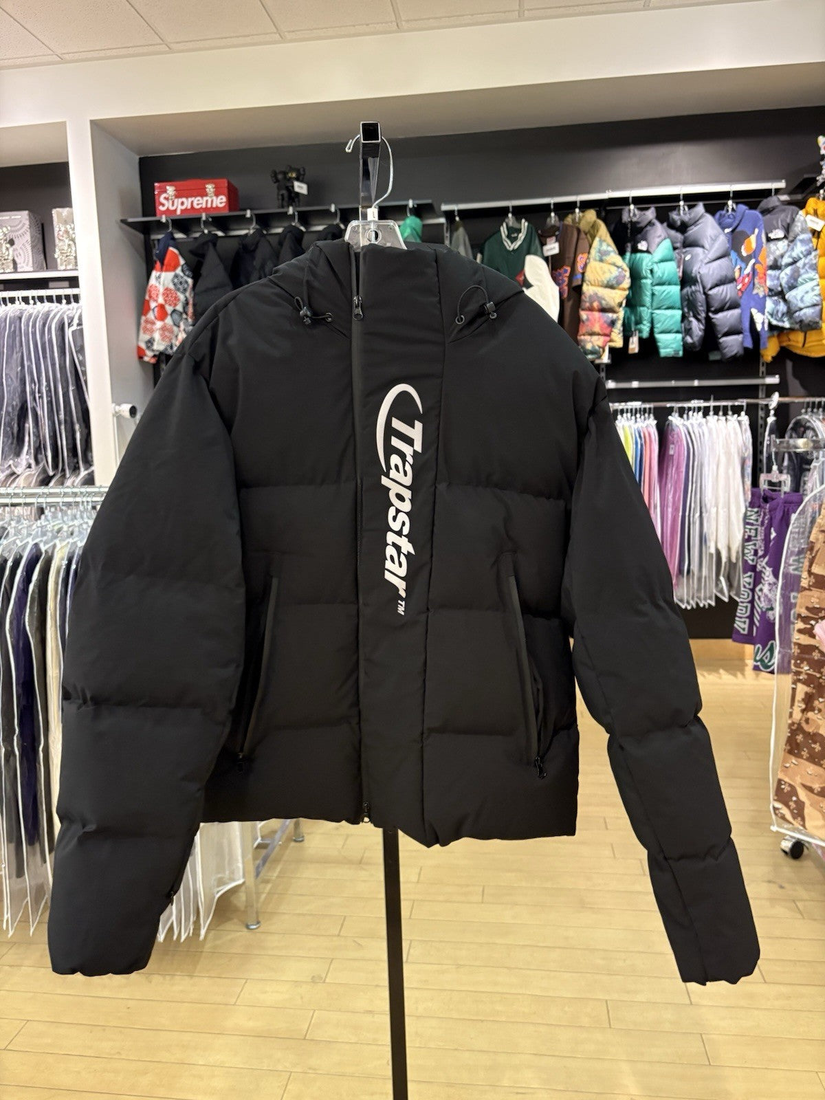 Trapstar Hyperdrive Technical Puffer Black/Reflective SZ L