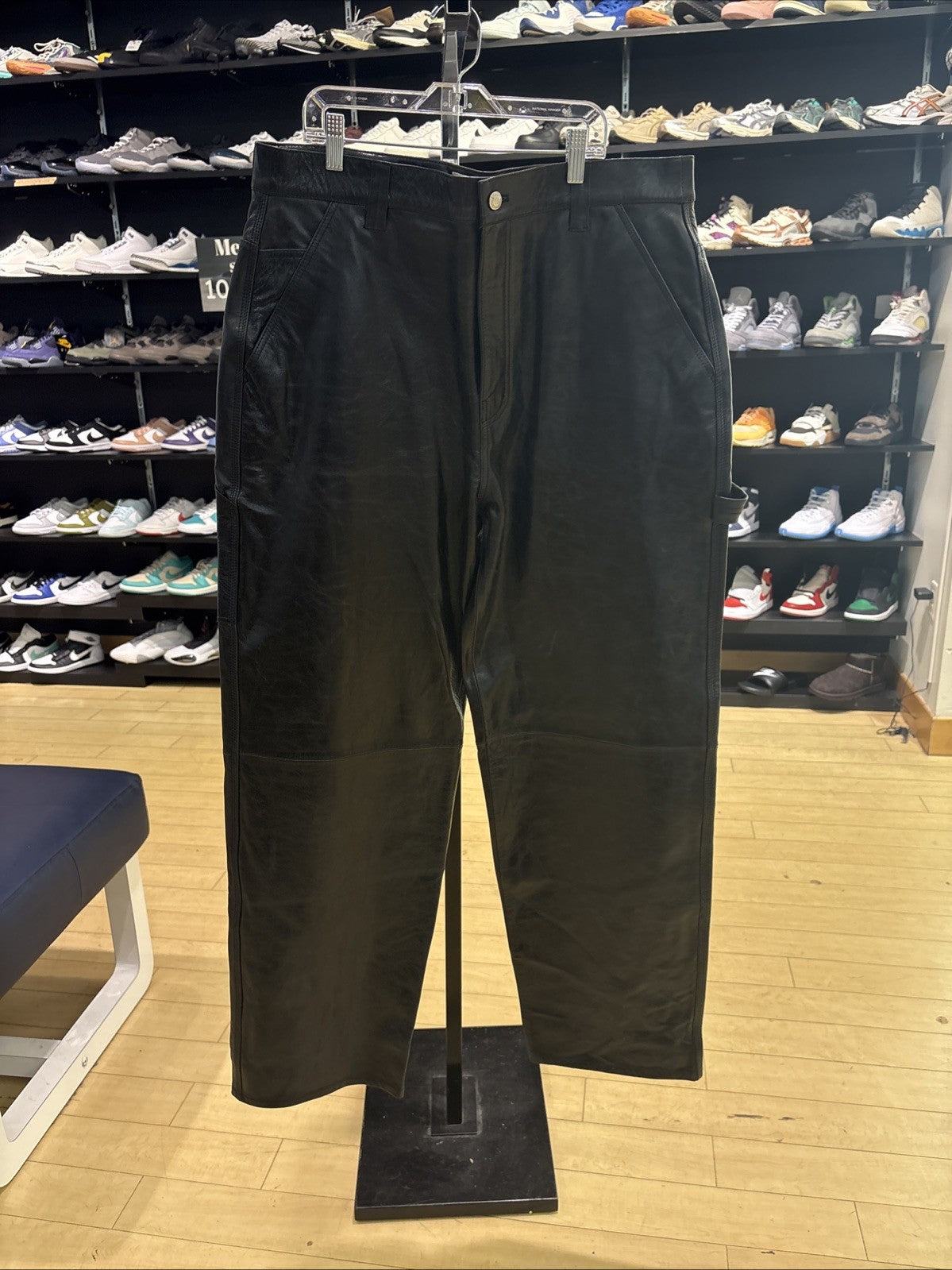 STUSSY CARPENTER PANT LEATHER SZ 34