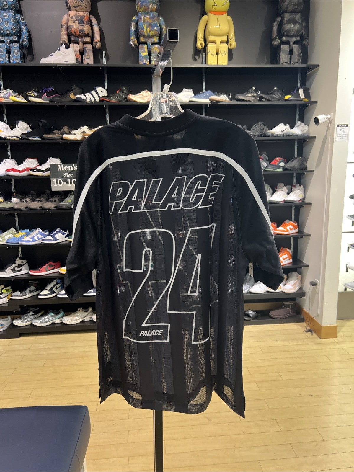 Palace Black Meshy Stripe Jersey SZ M