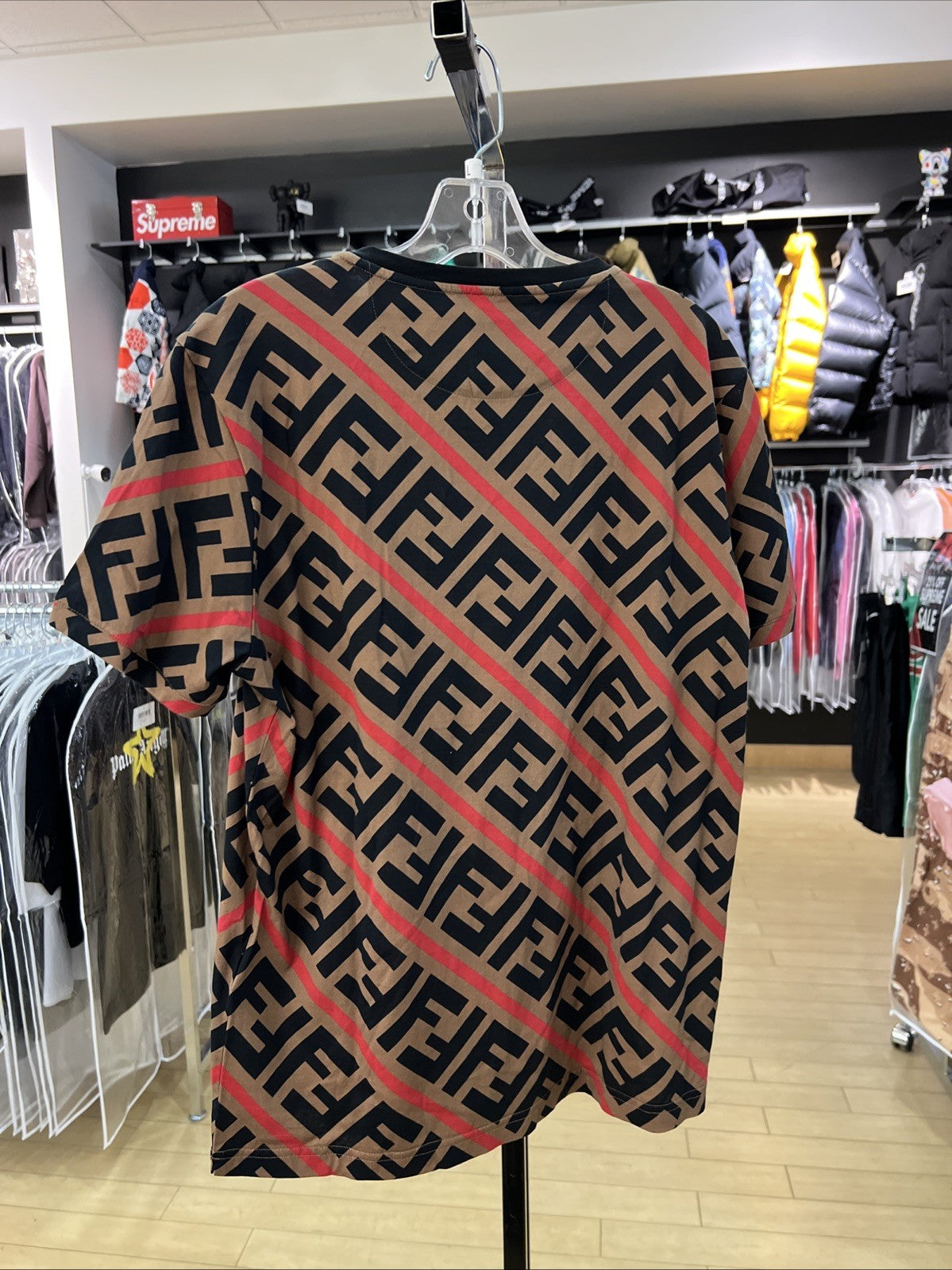 Fendi FF Monogram Printed T-Shirt Sz L