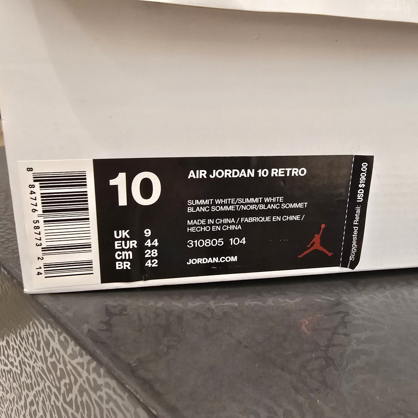 Size 10 - Air Jordan 10 Retro I'm Back 310805-104