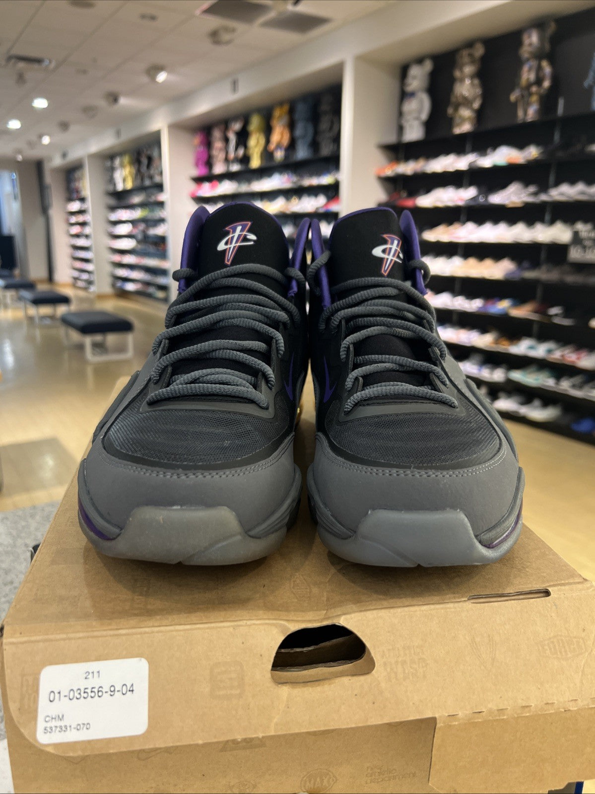 Nike Air Penny 5 Phoenix Suns 2012 / Grey Black Purple Sz 12