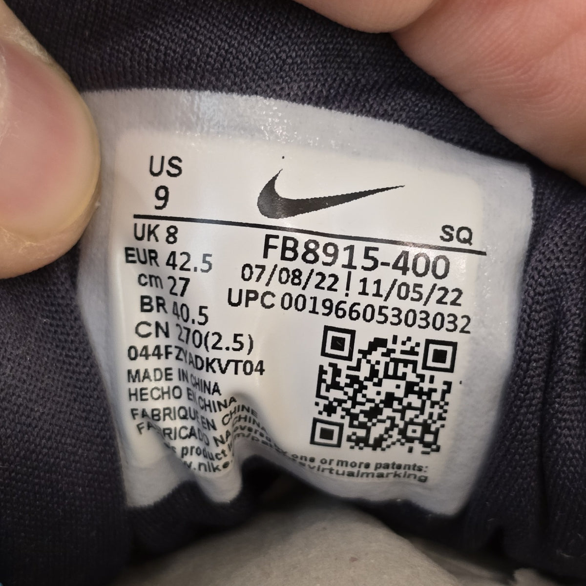 Size 9 - Nike Air Max 1 Premium Baltic Blue Corduroy