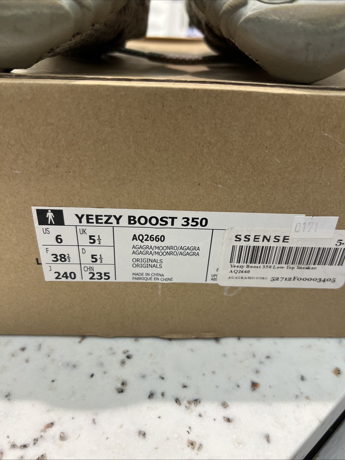 adidas Yeezy Boost 350 V1 Moonrock Grey AQ2660 Sz 6 USED