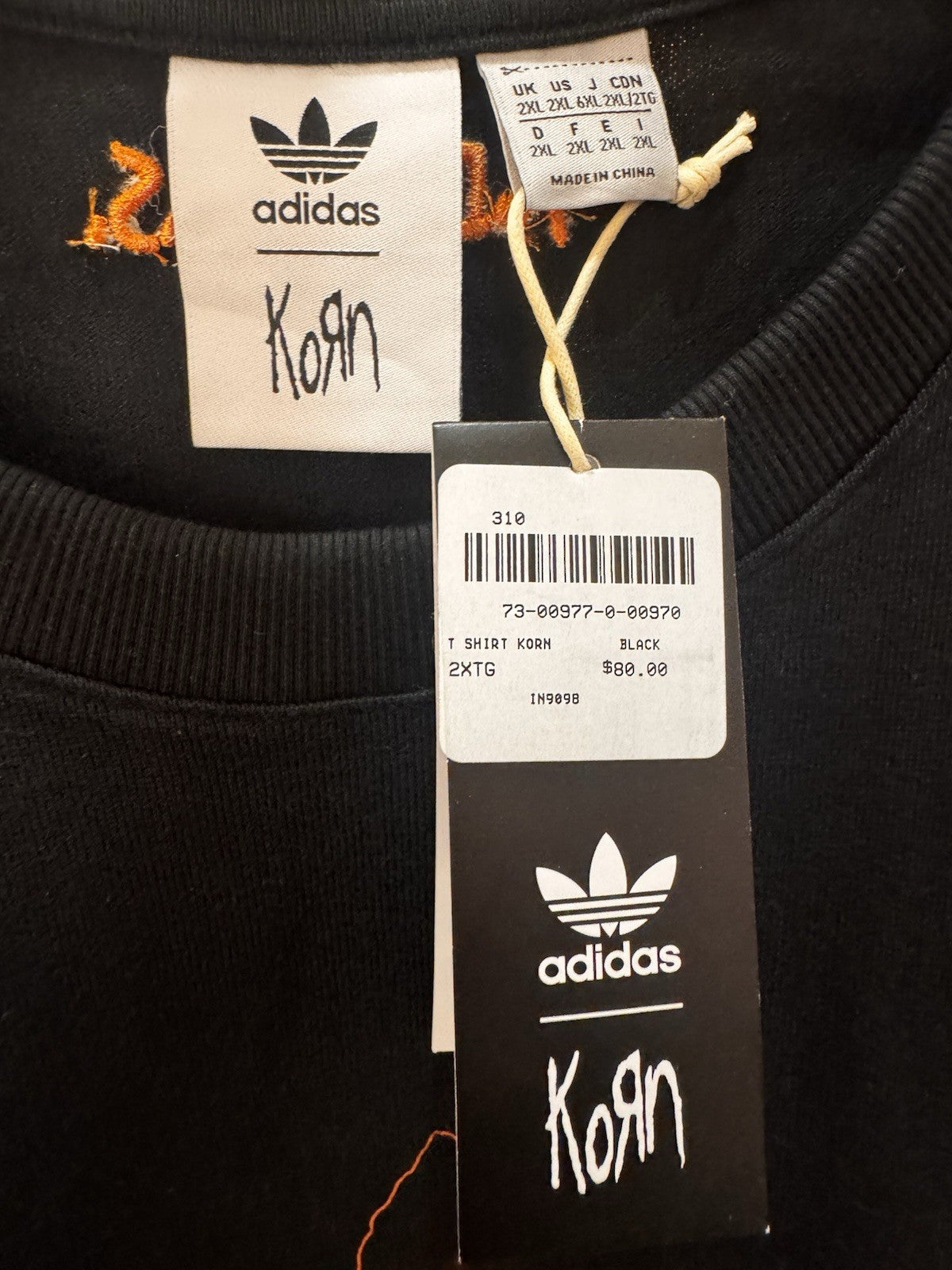 Adidas X Korn Shirt Black Size XXL