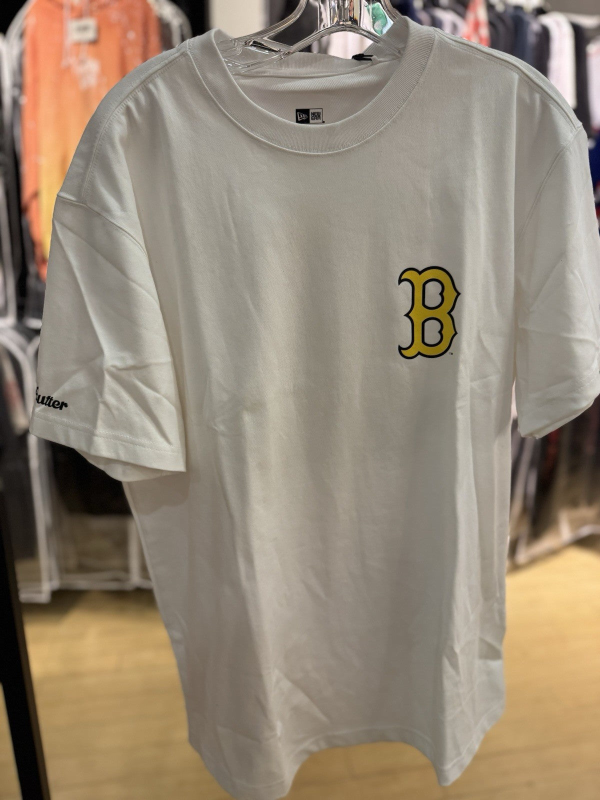 New Era X BTS X MLB Butter Red Sox T Shirt White Size Large
