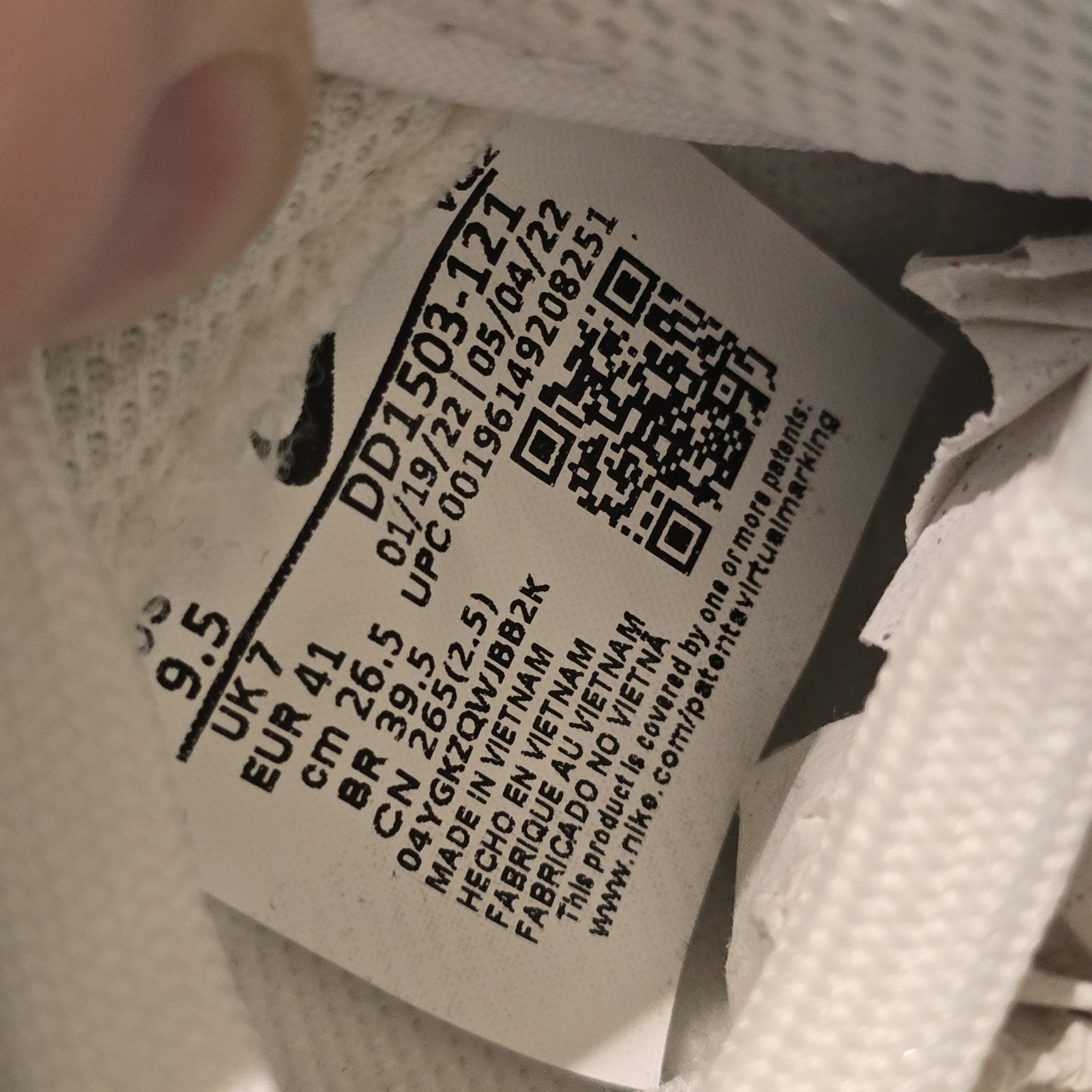 Size 9.5 - Nike Dunk Low White Sail Women's