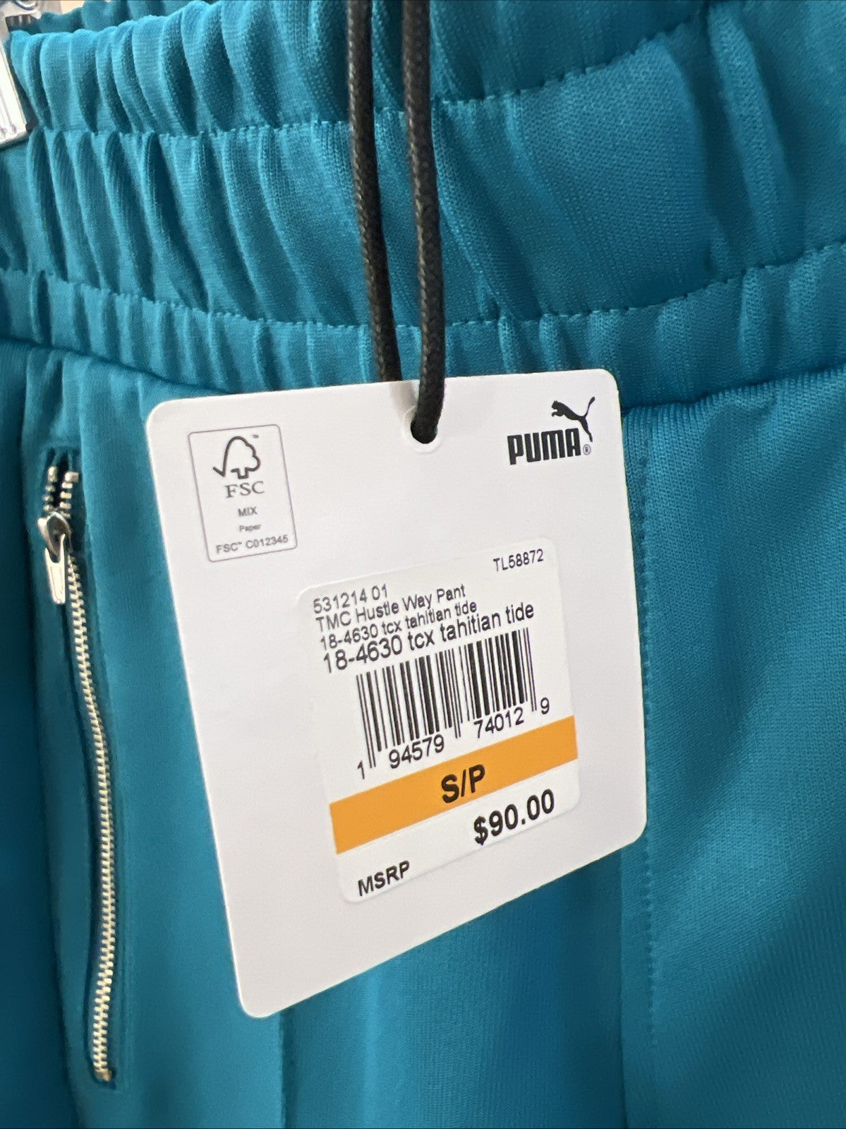 PUMA TMC HUSTLE WAY TEAL JOGGER Sz S