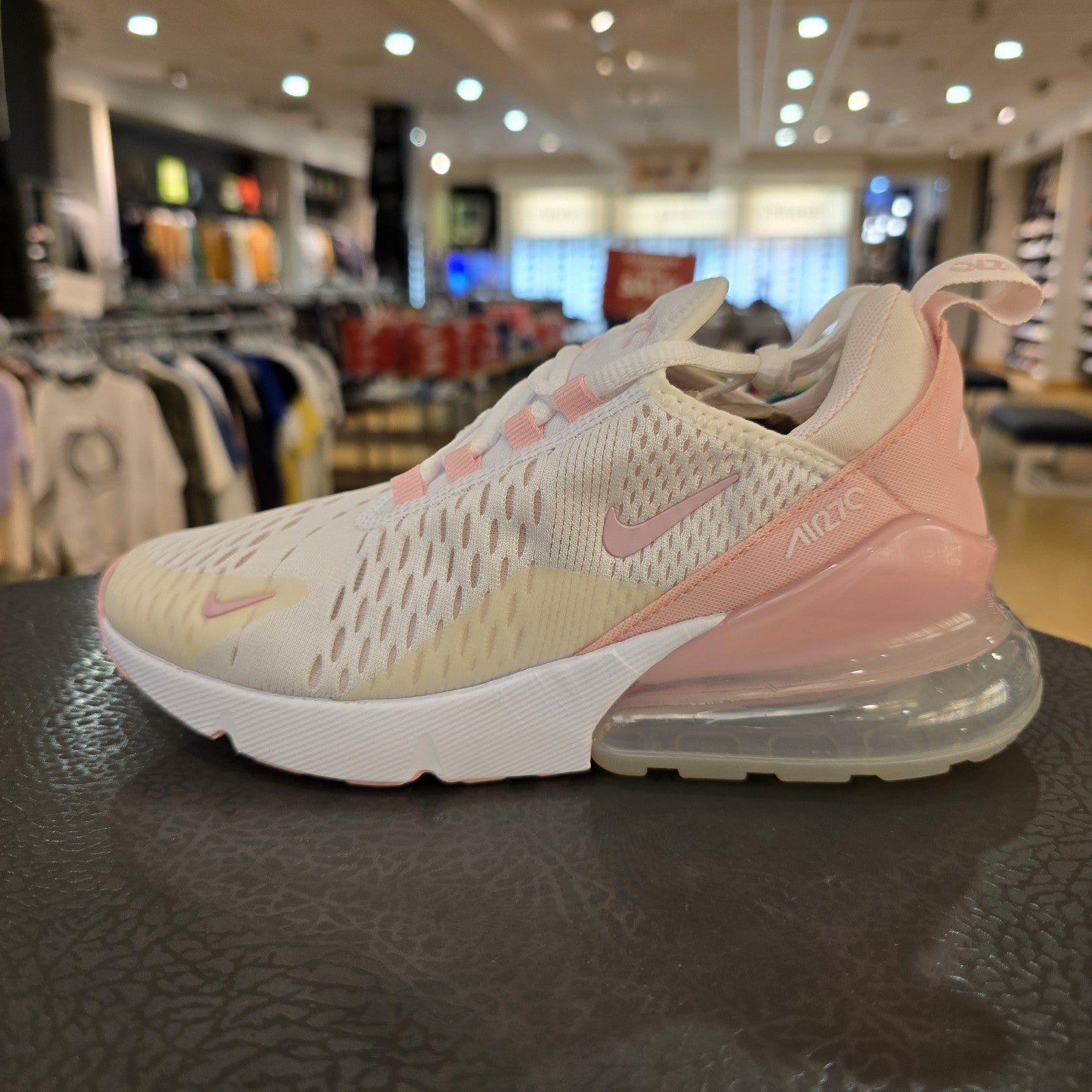 Size 5.5 - Nike Air Max 270 White Soft Pink Women's