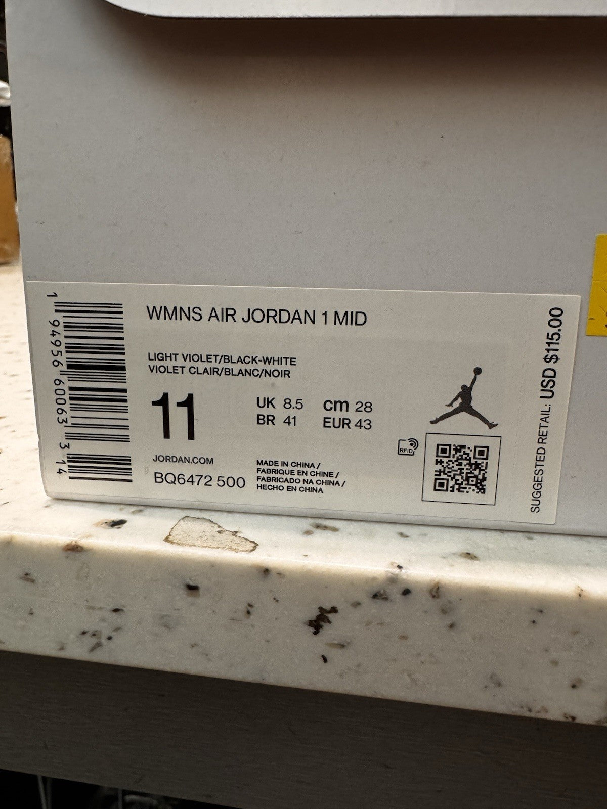 Air Jordan 1 Mid Barely Rose Womens Size 11