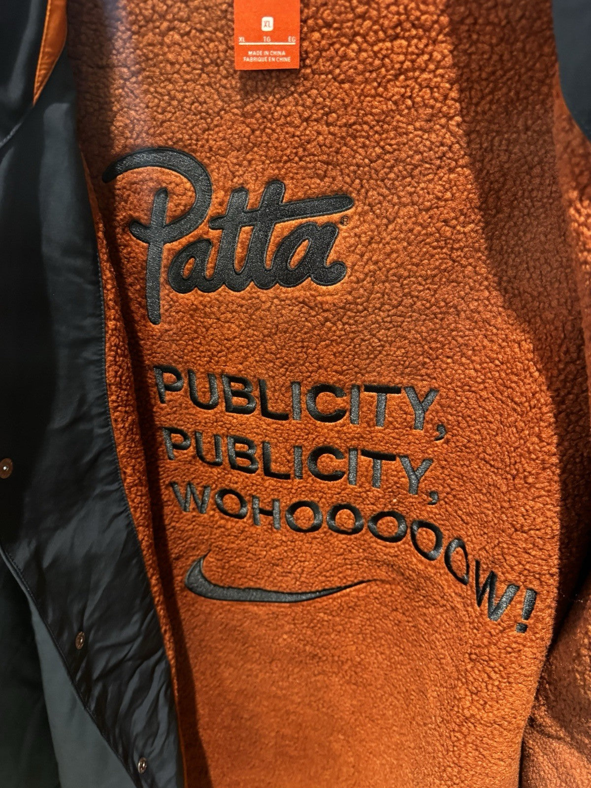 Nike NSW Patta Coaches Jacket Dark Obsidian Size XL