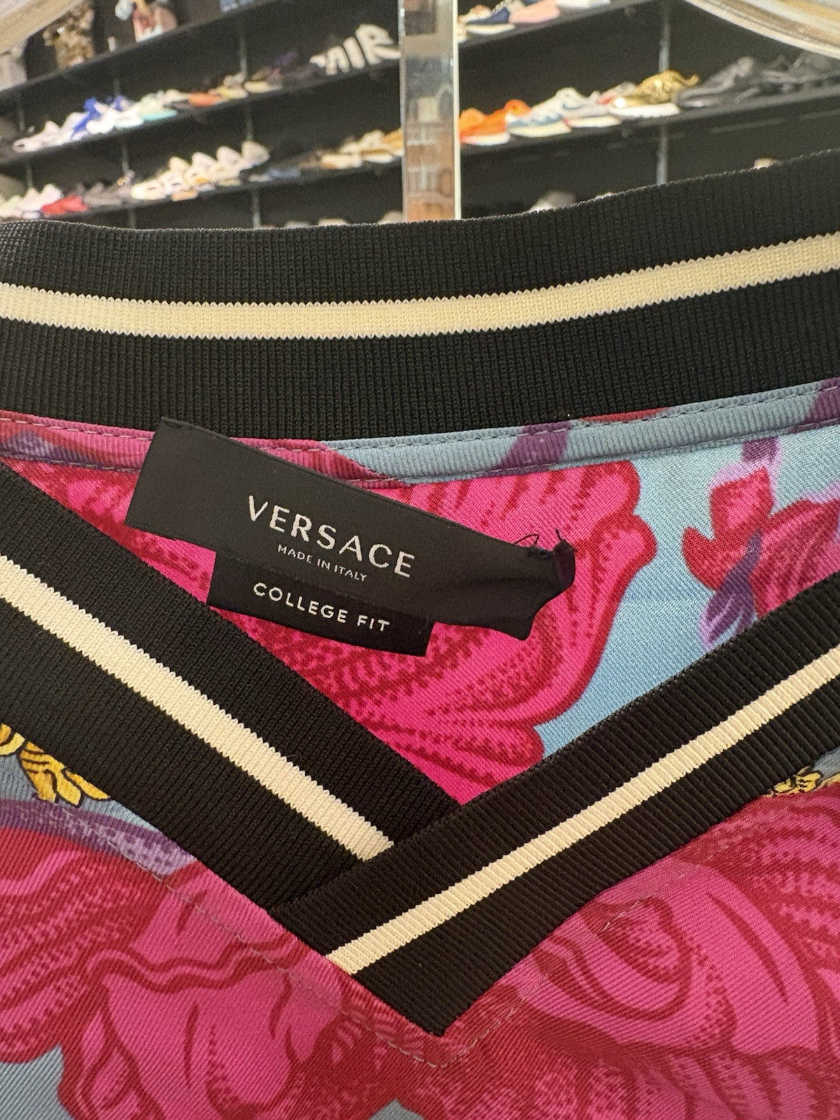 Versace 78 Jersey Tank Top Pastel Blue/Multi Size XL