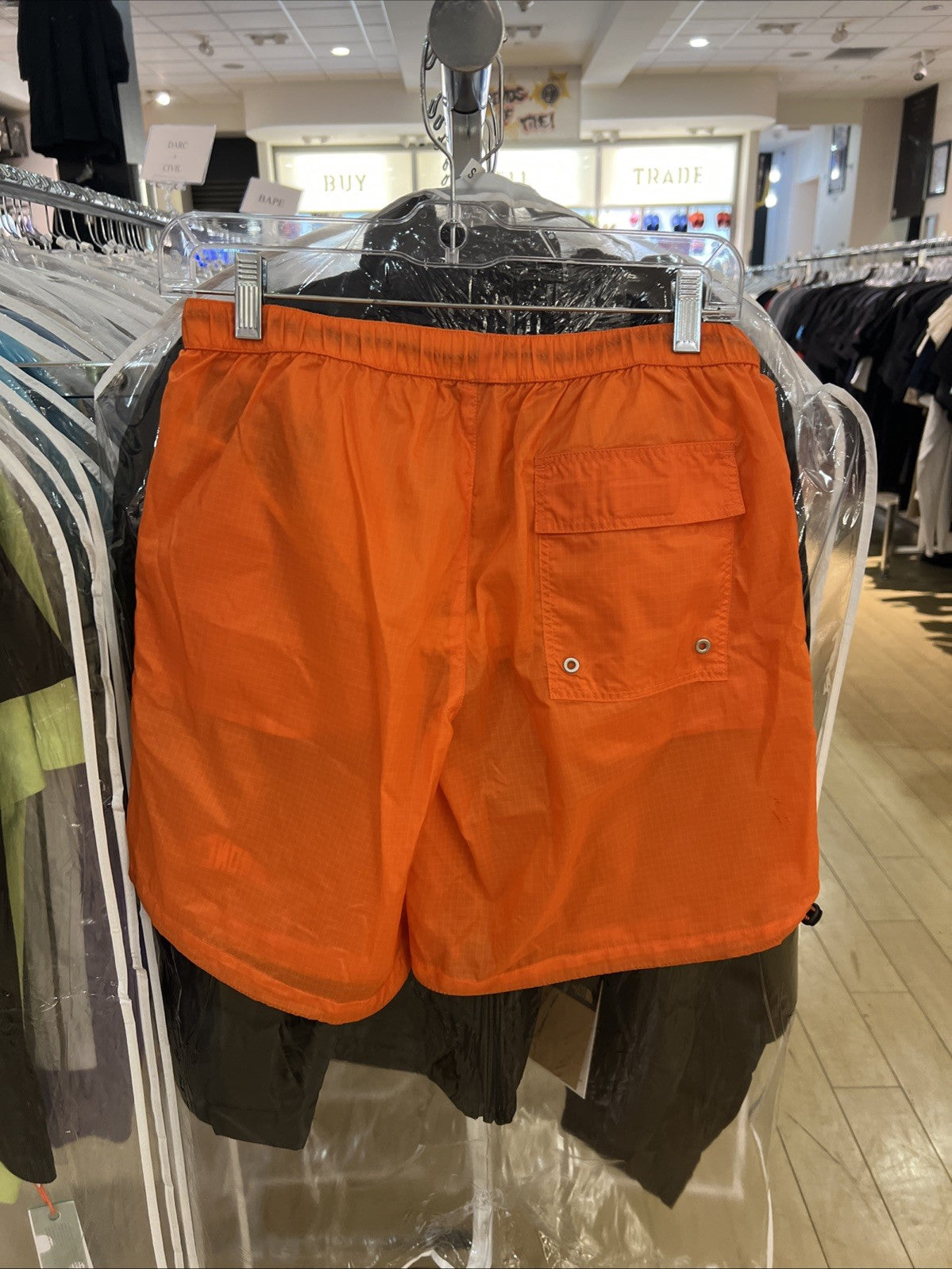 Heron Preston Orange White Swim Ripstop Sz S