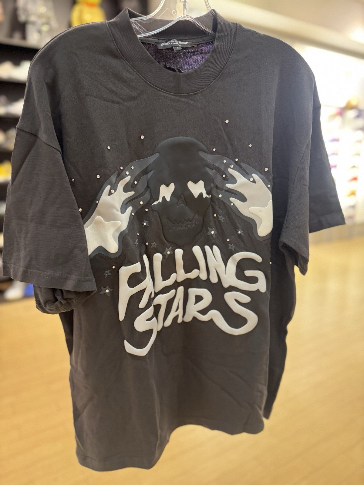 Broken Planet Falling Stars Shirt Soot Black Size Large