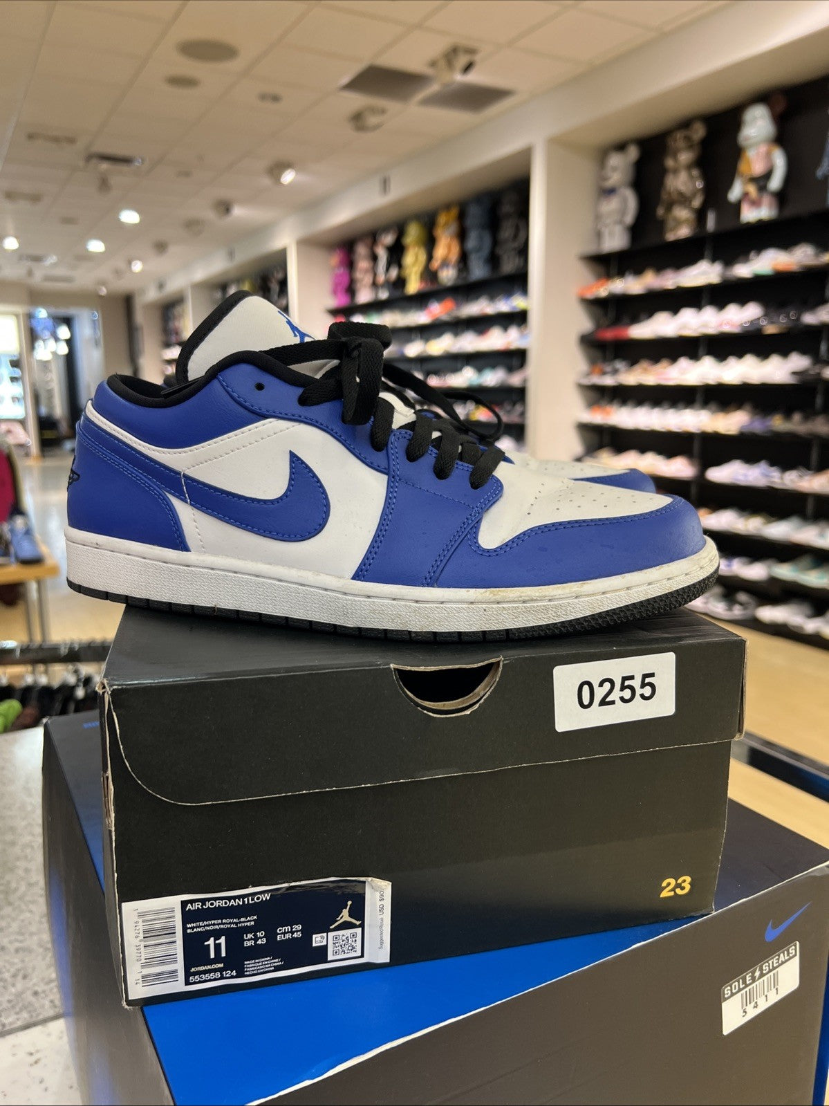 Air Jordan 1 Low Game Royal Blue White Sz 11 USED