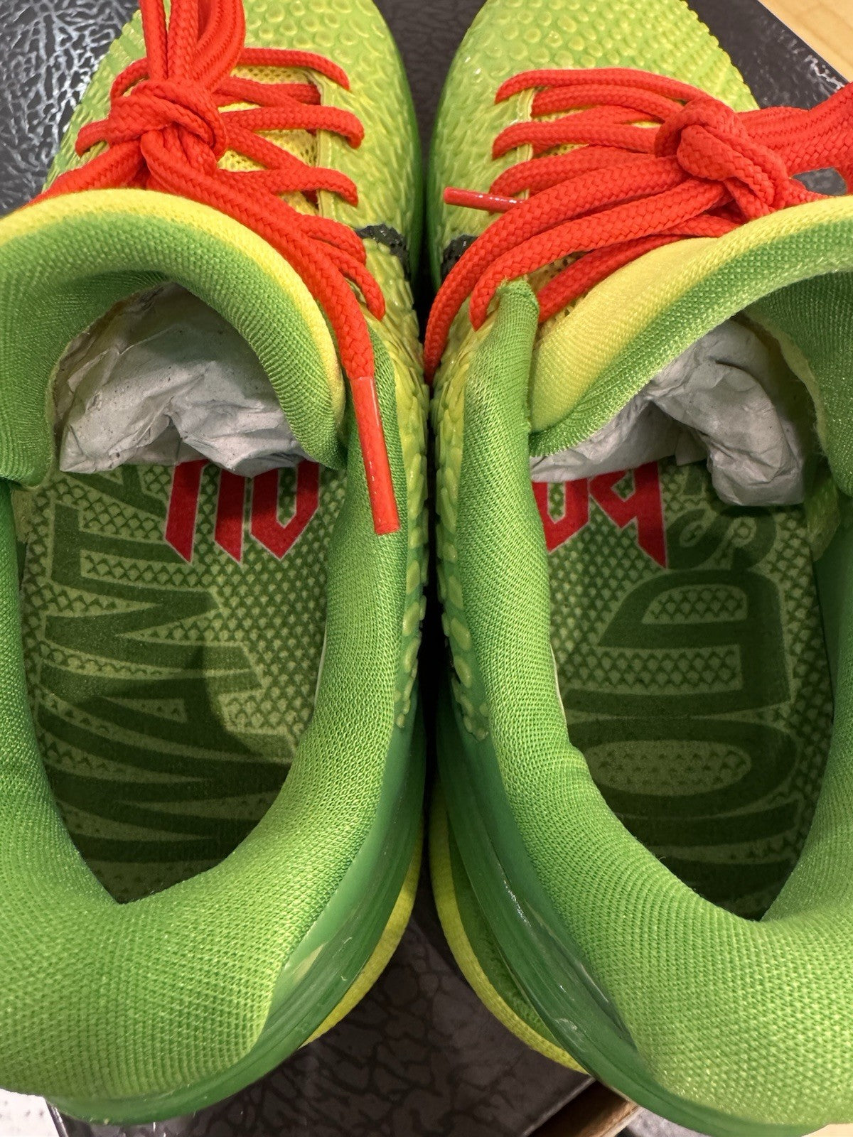 Nike Zoom Kobe 6 Protro Low Grinch Size 6.5 USED