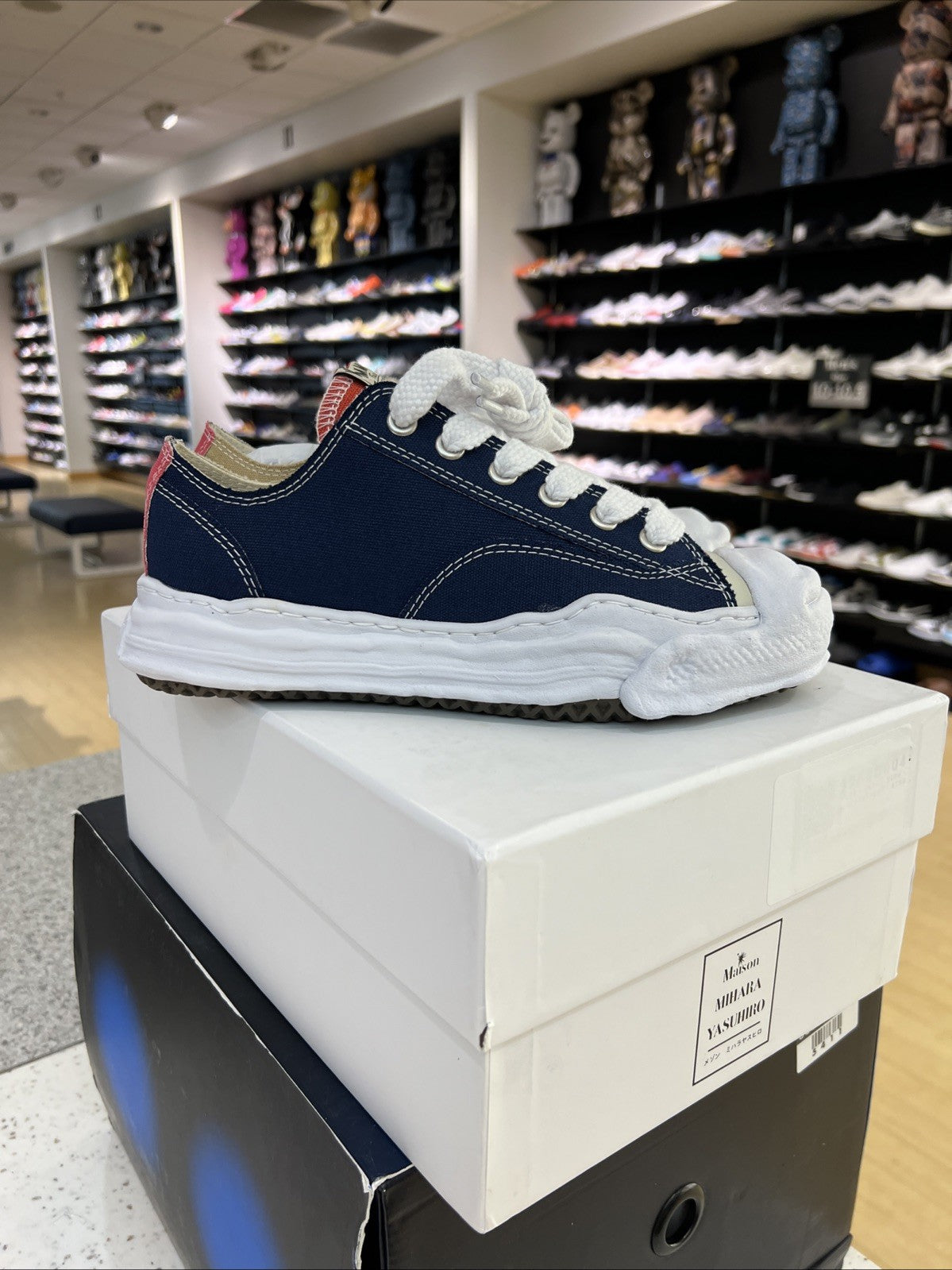 Maison Mihara Yasuhiro Hank OG Sole Canvas Low Navy Sz 41 (US 8)