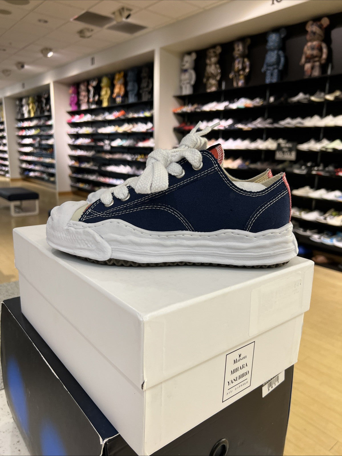 Maison Mihara Yasuhiro Hank OG Sole Canvas Low Navy Sz 41 (US 8)