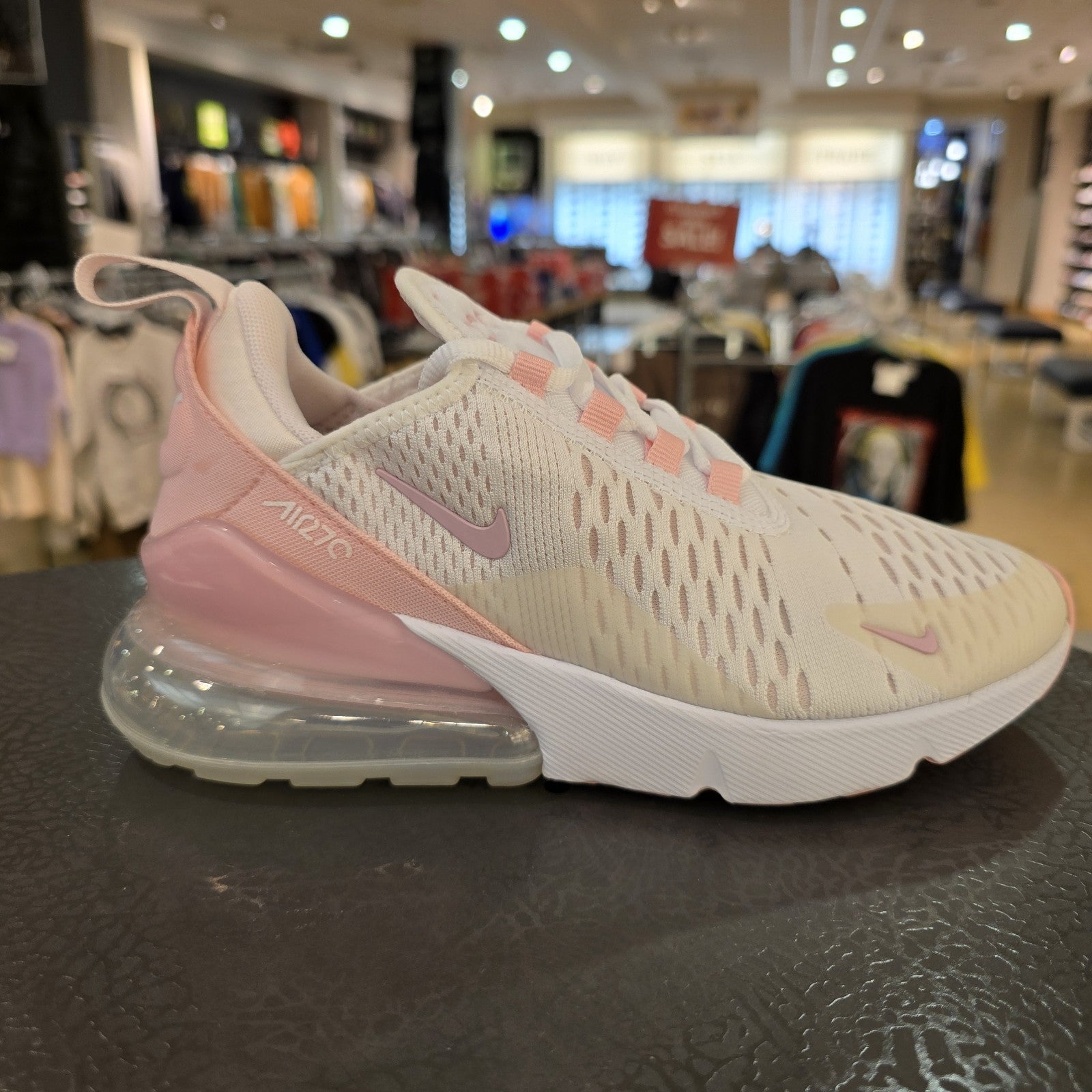 Size 5.5 - Nike Air Max 270 White Soft Pink Women's