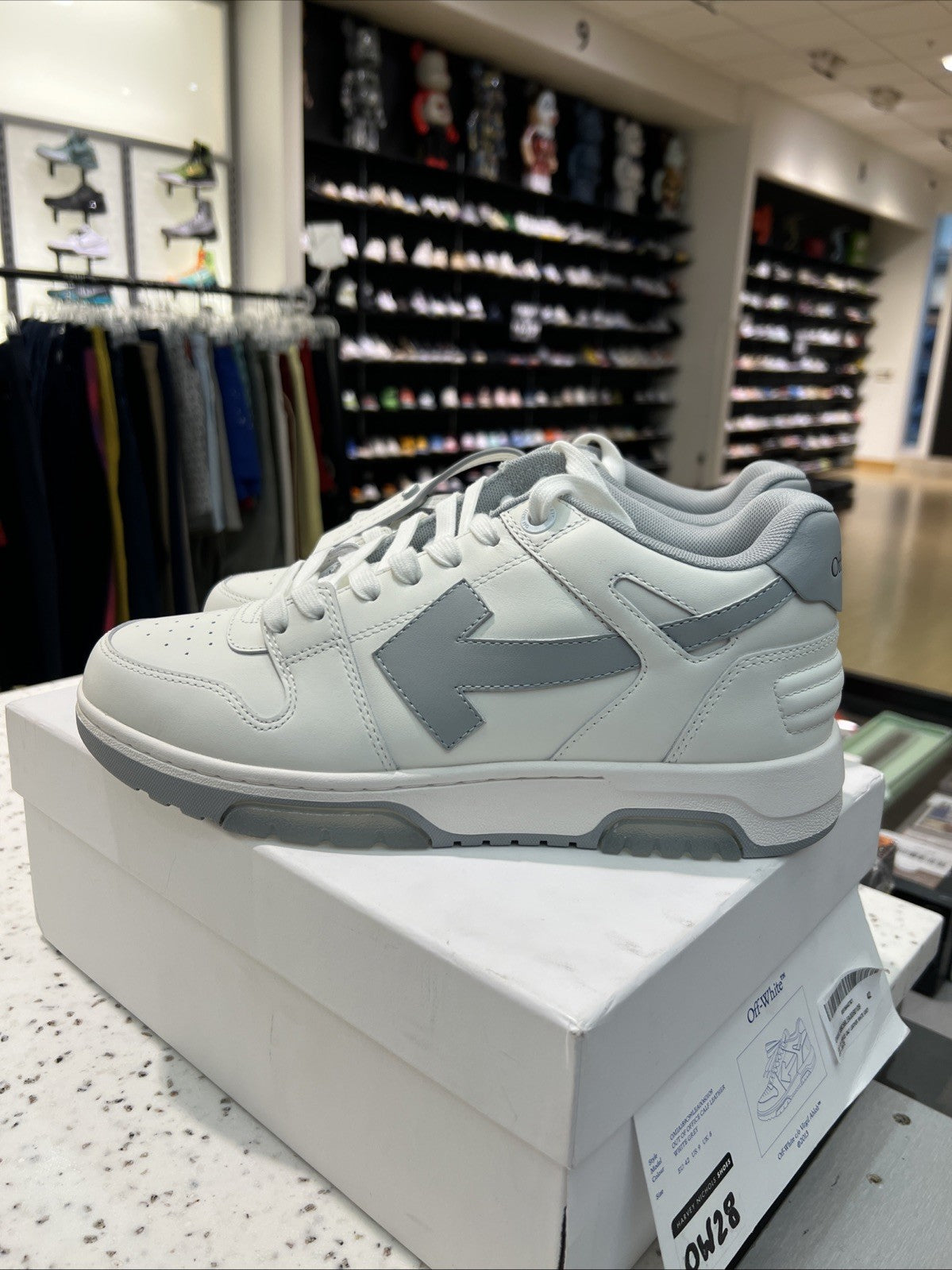 Off-White Out Of Office Low Top Sneaker White Grey Sz 9