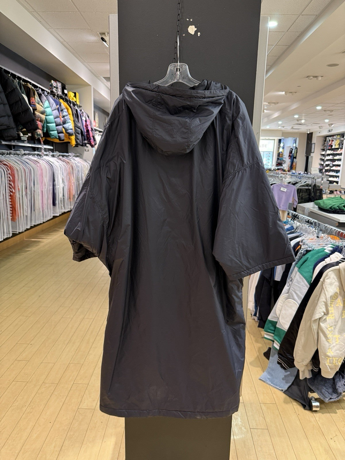 Nike Fear of God Oversized Nylon Hooded Parka Black Jacket SZ L