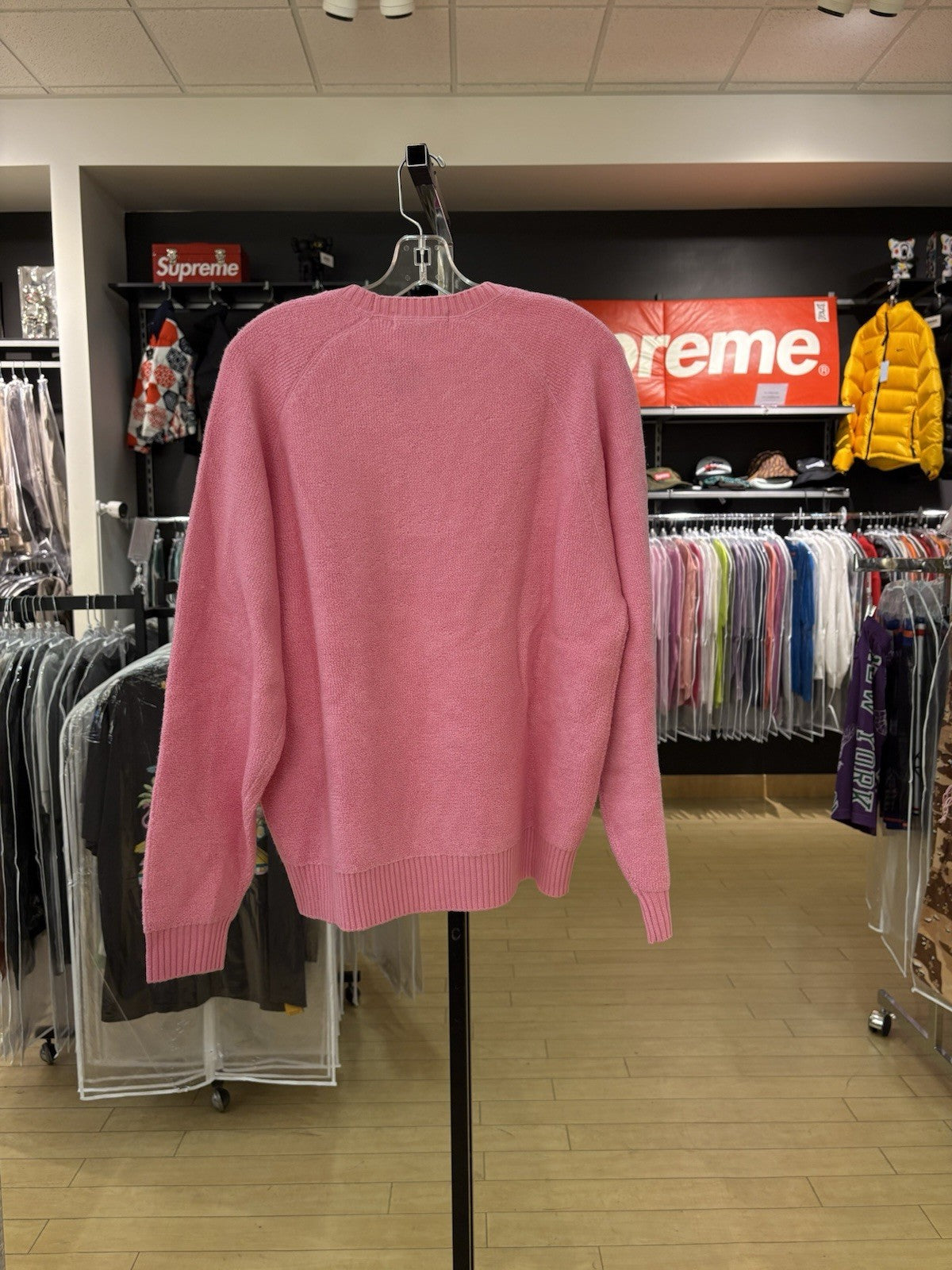 Supreme Terry Medium Box Sweater Pink