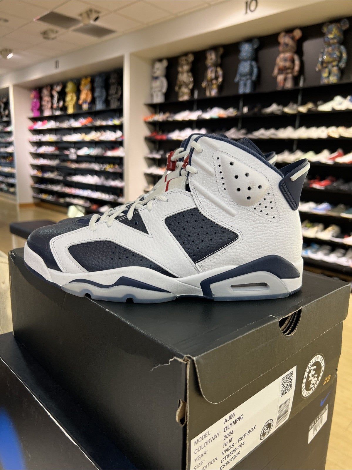Air Jordan 6 Retro Olympic High Top 2024 Sz 10 USED REP BOX
